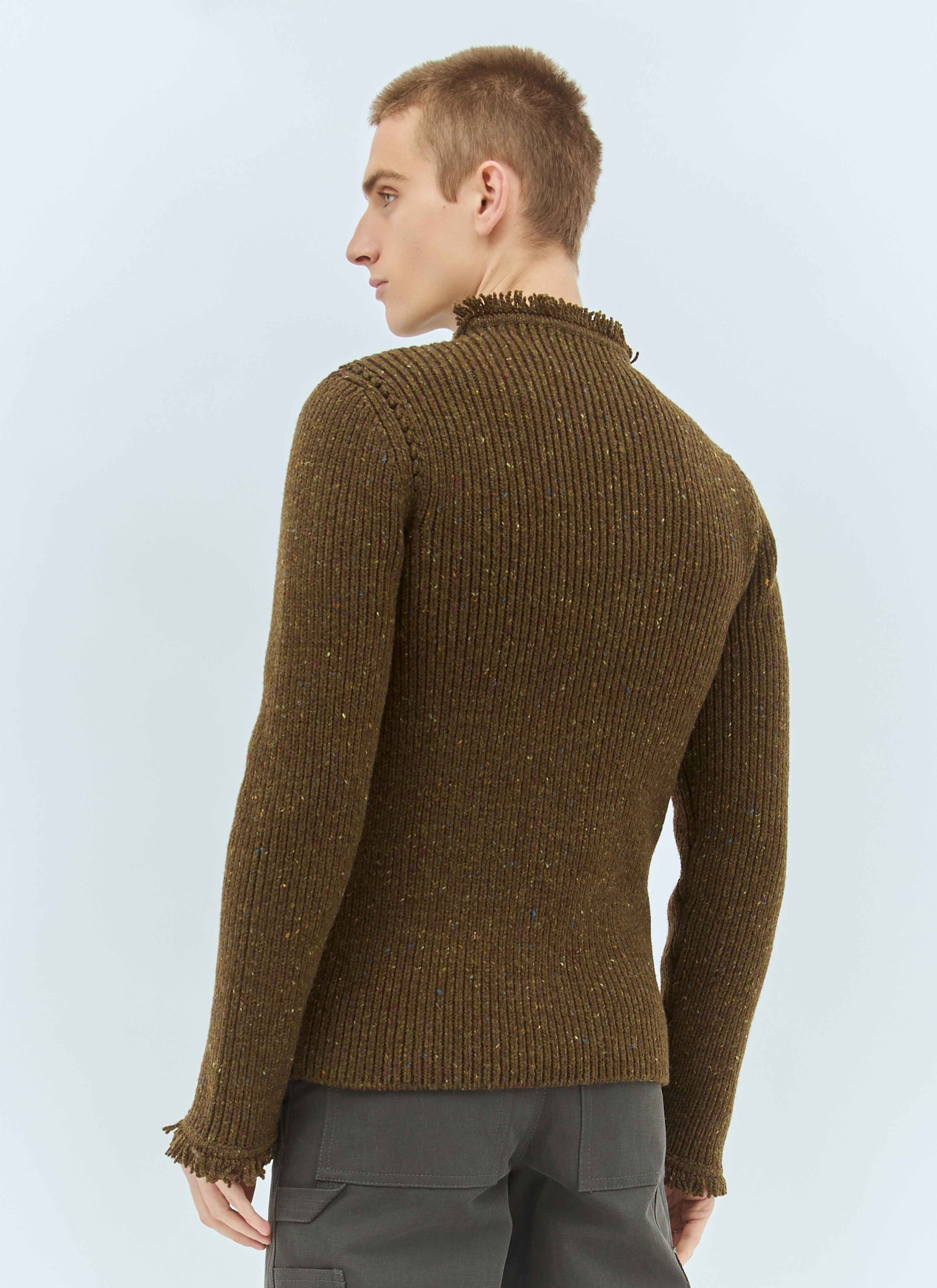 Burberry Men Fringed Wool Sweater by Luosophy