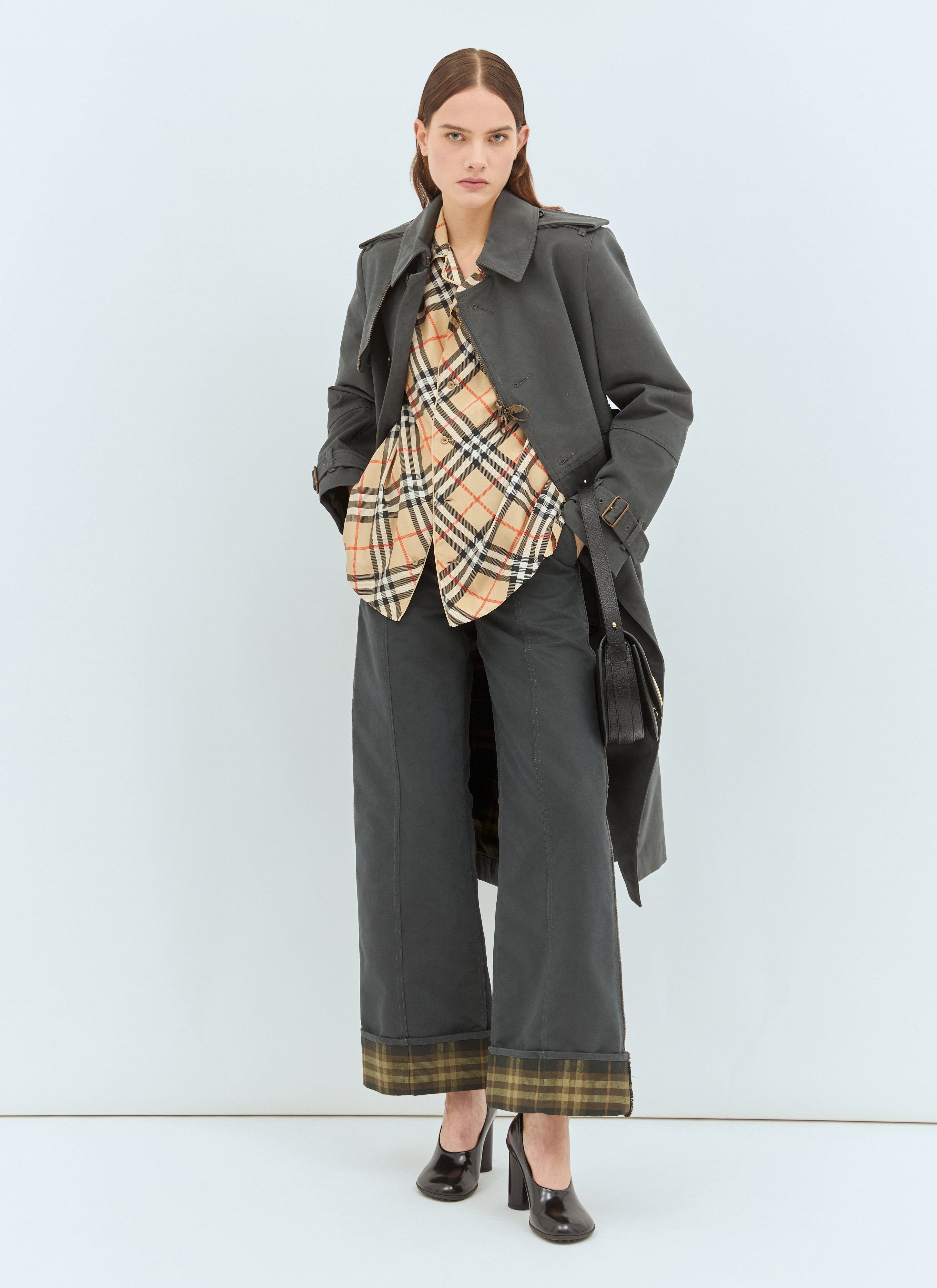 Burberry Women Check Silk Pyjama Shirt by Luosophy