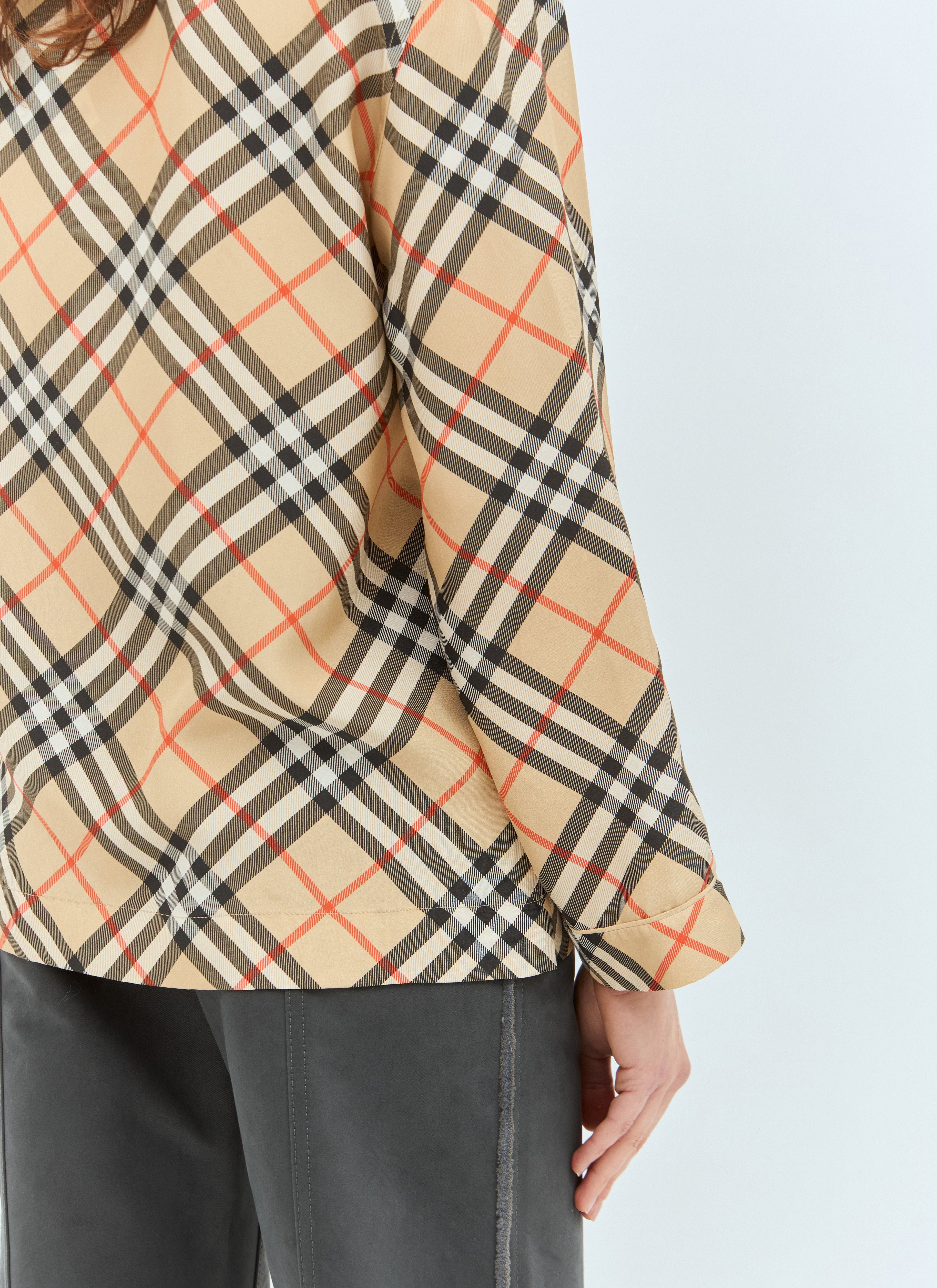 Burberry Women Check Silk Pyjama Shirt by Luosophy