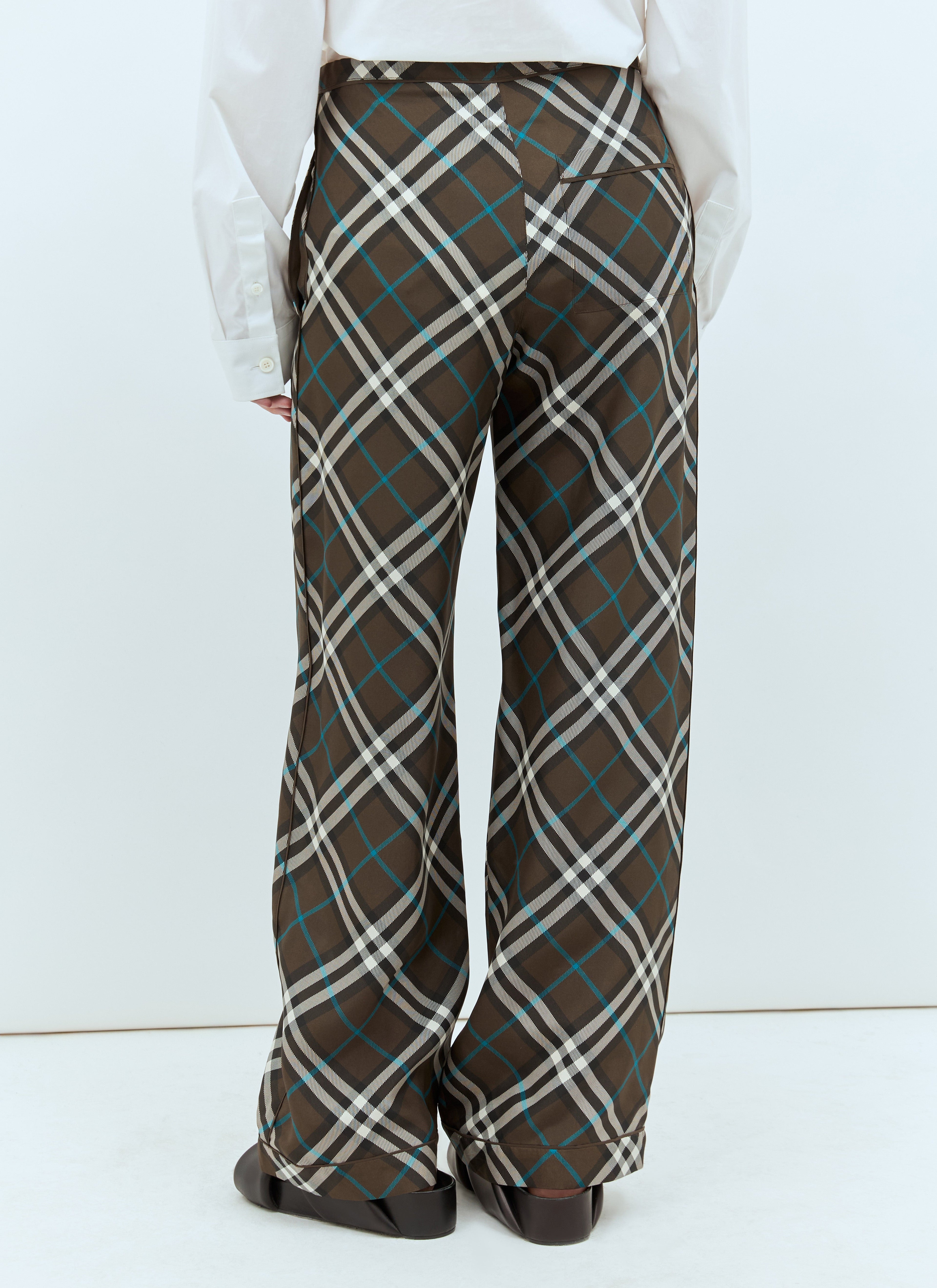Burberry Women Check Silk Pants by Luosophy