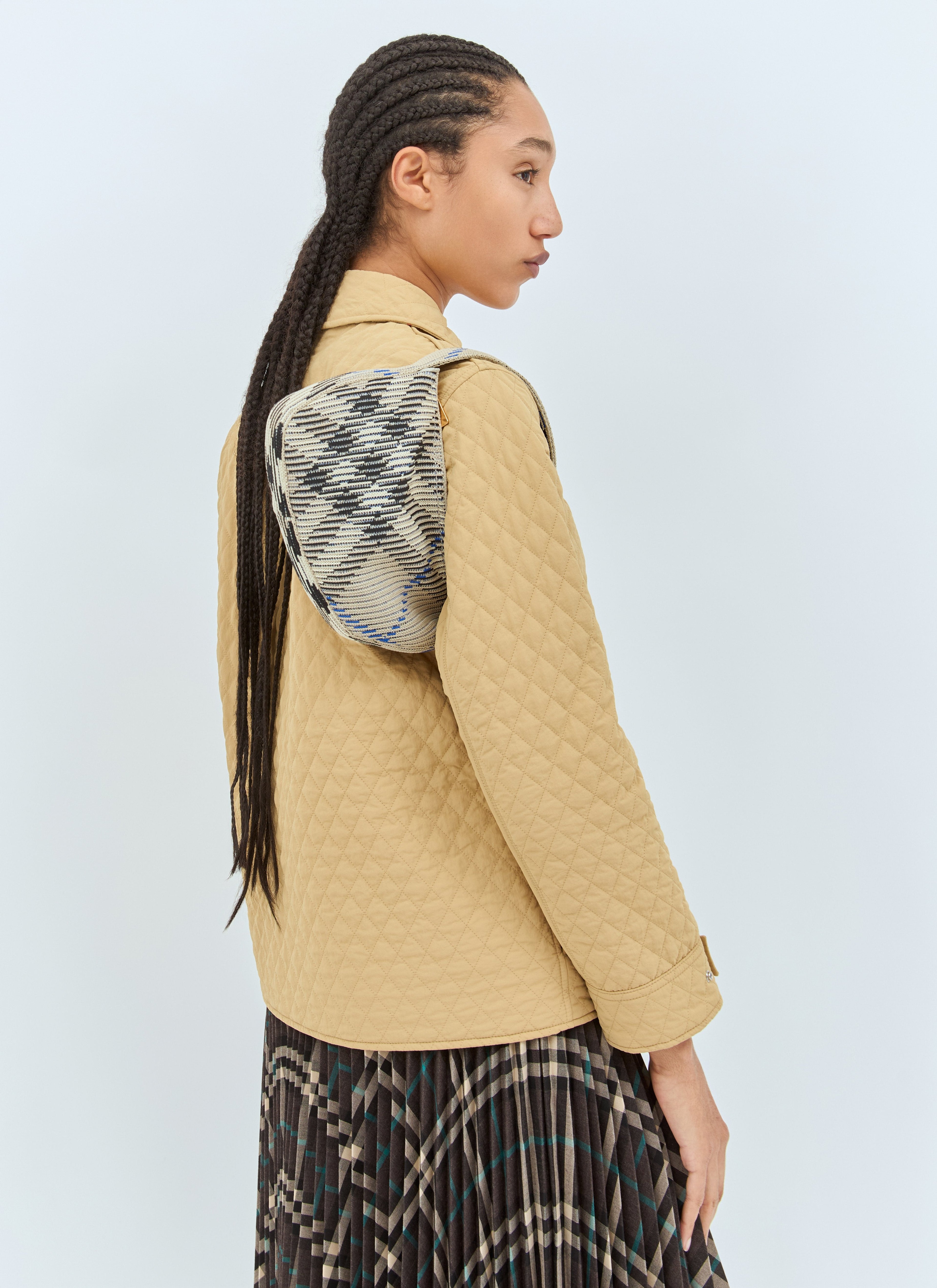 Burberry Women Check Mini Knitted Shoulder Bag by Luosophy