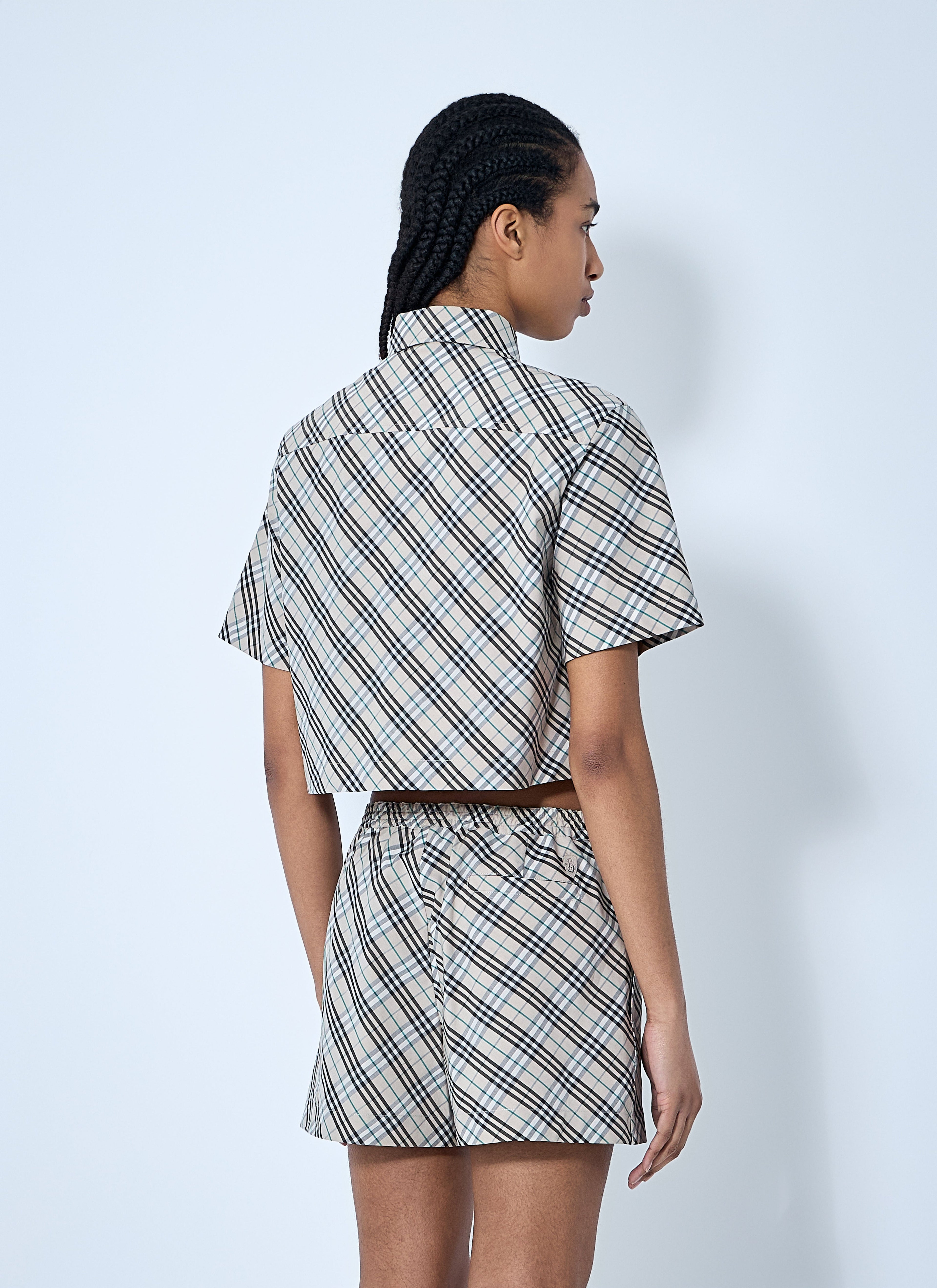 Burberry Women Crop Check Shirt by Luosophy