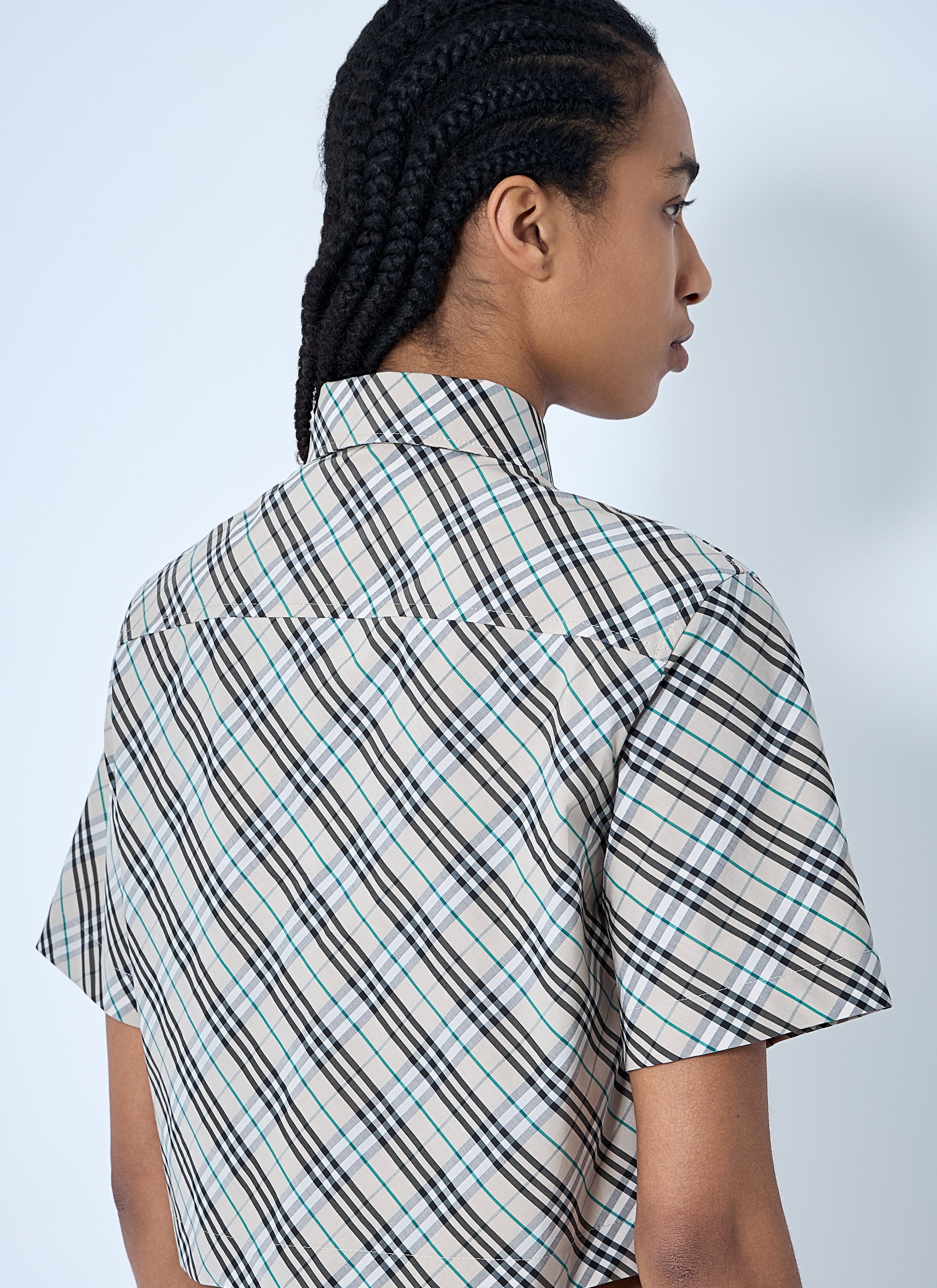 Burberry Women Crop Check Shirt by Luosophy