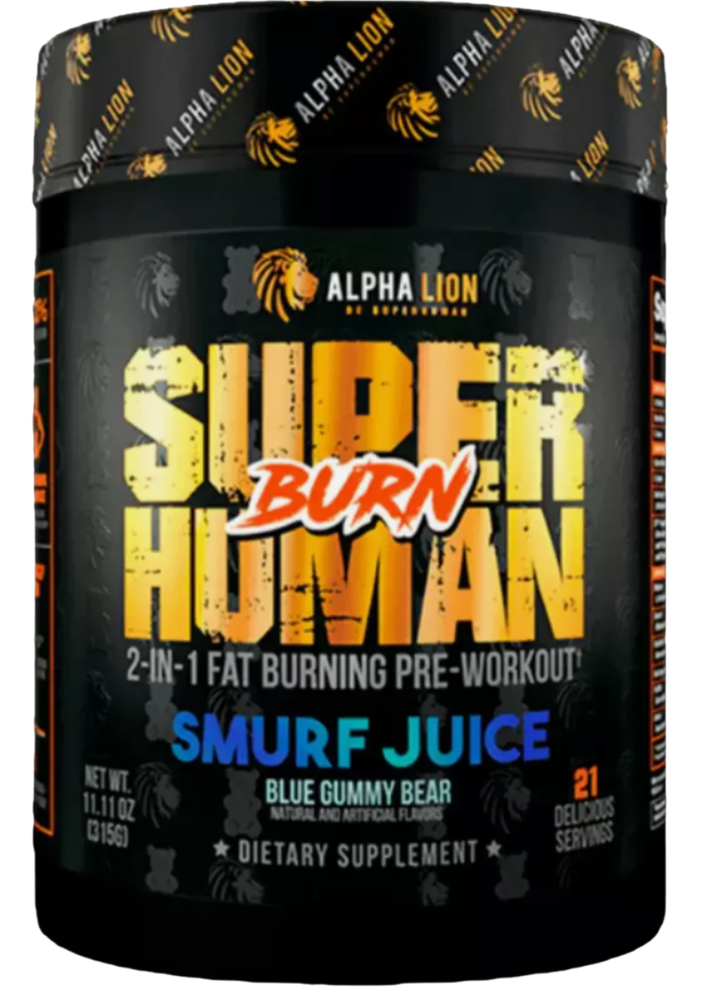 ALPHA LION Superhuman Burn 2-in-1 Pre Workout (21 Servings) Choose Flavor