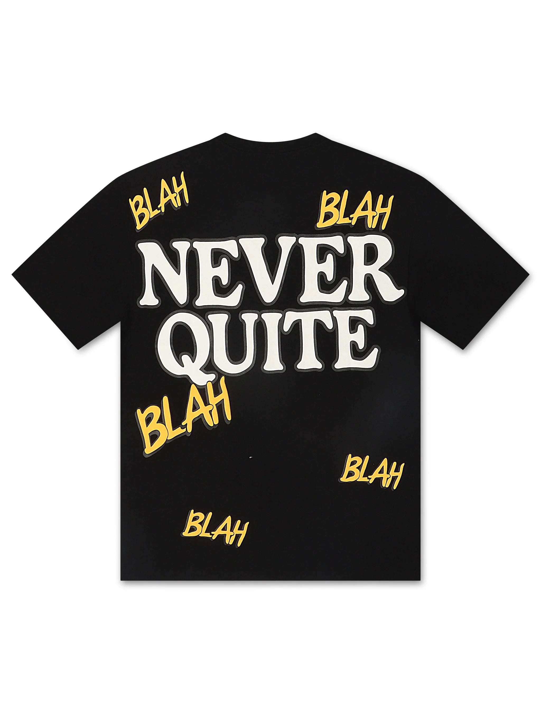 Red Letters Blah Blah Blah Tee - Black by Denim Exchange