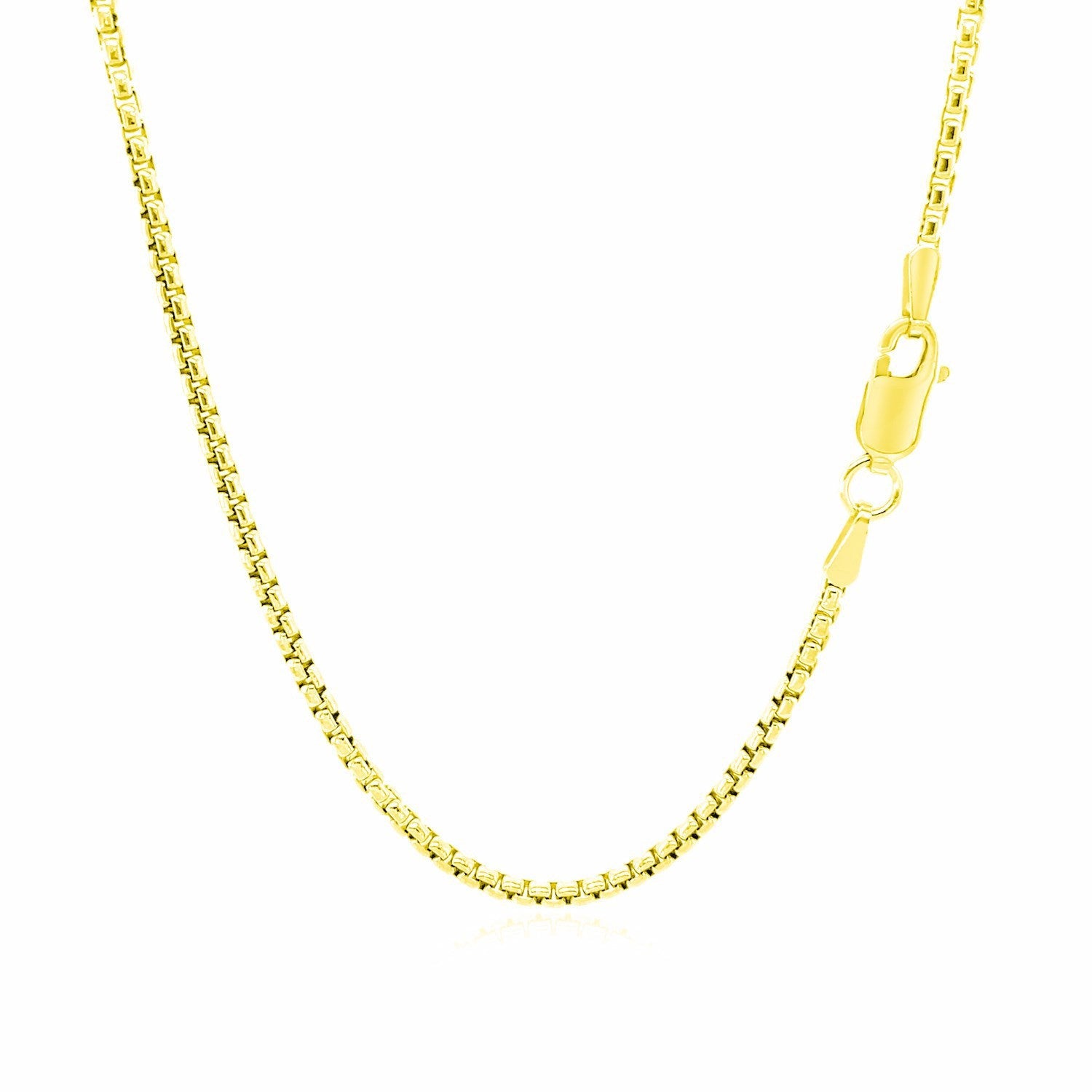 14k Yellow Gold Round Box Chain 1.7mm by Bids.com