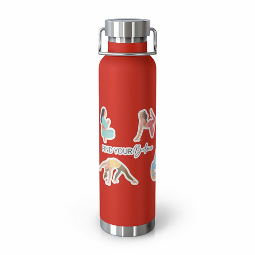 Yoga Poses Find Your Balance Insulated Bottle - 22oz Stainless Steel Vacuum Flask