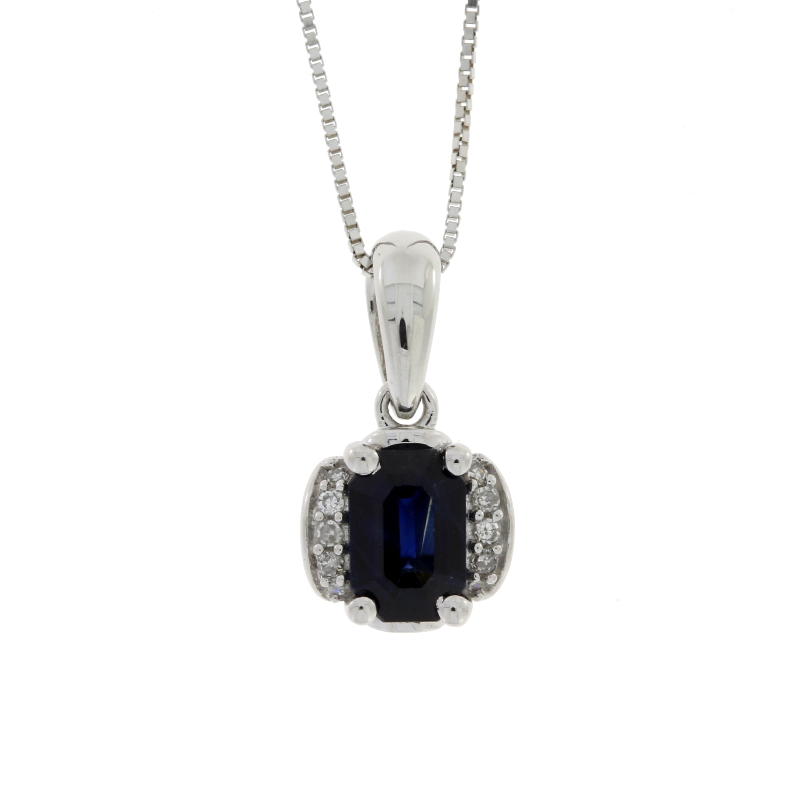 .63ct Sapphire Diamond Fashion Pendants 14KT White Gold by Bids.com