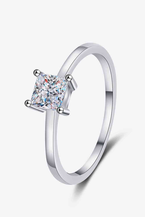 Moissanite Solitaire Ring - 925 Sterling Silver Classic Engagement Ring