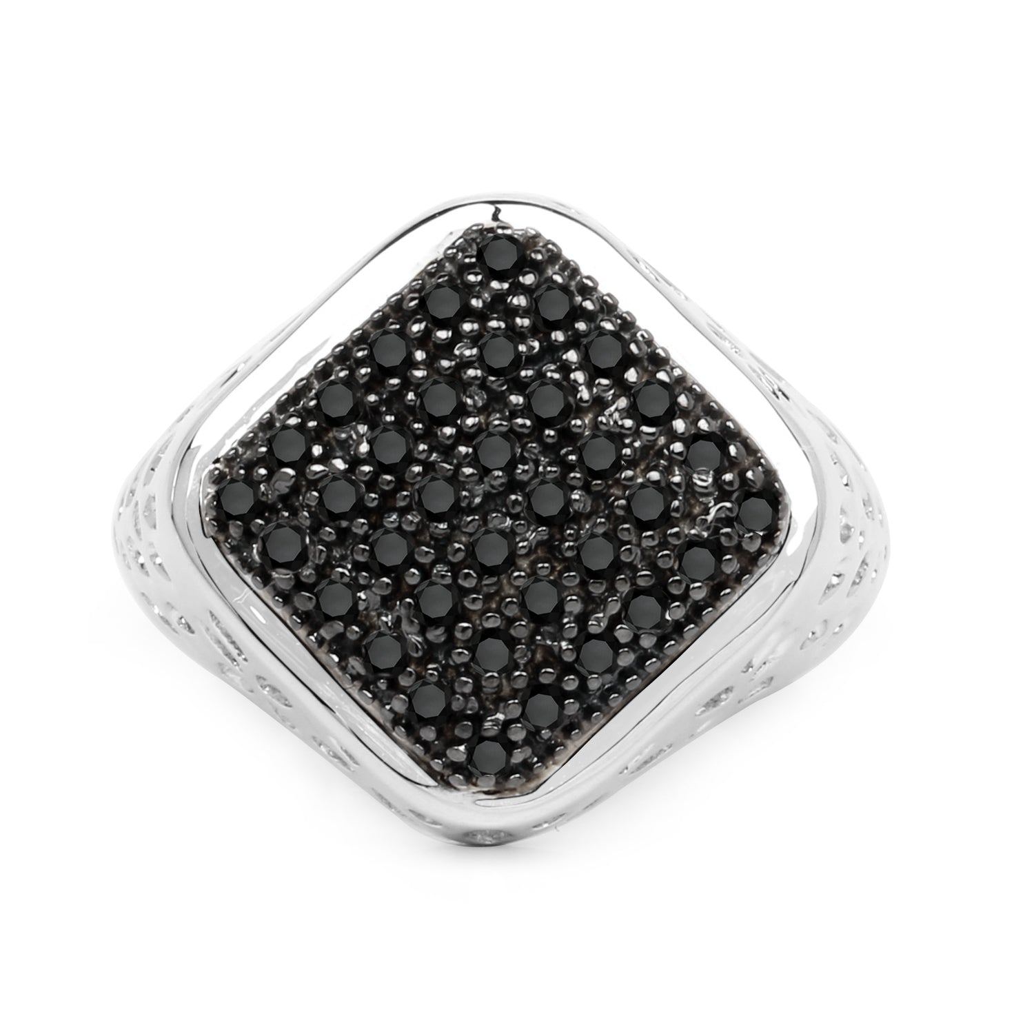 0.54 Carat Genuine Black Diamond .925 Sterling Silver Ring by Bids.com