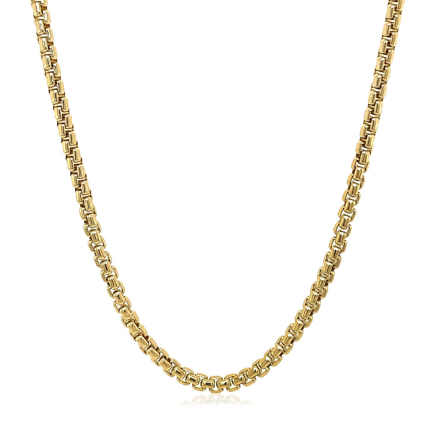 14k Yellow Gold Solid Round Box Chain 2.5 mm by Bids.com