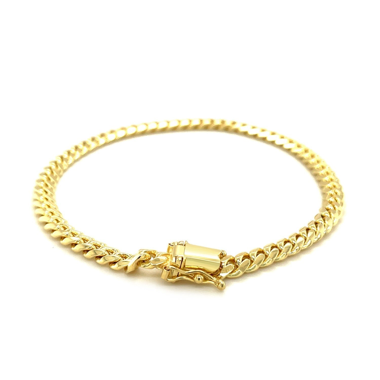 10k Yellow Gold Classic Miami Cuban Solid Bracelet (4.90 mm) by Bids.com