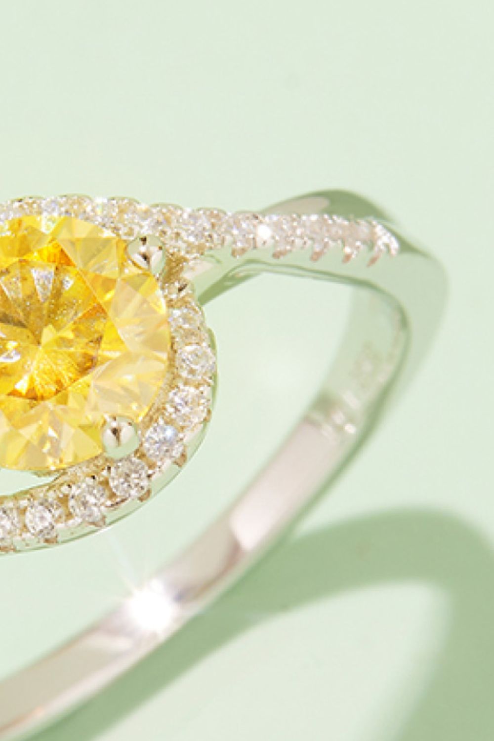 1 Carat Sparkala™ Contrast Platinum Over Pure Sterling Silver Ring (Yellow, Pink, or Blue) - DestGlow