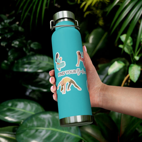 Yoga Poses Find Your Balance Insulated Bottle - 22oz Stainless Steel Vacuum Flask