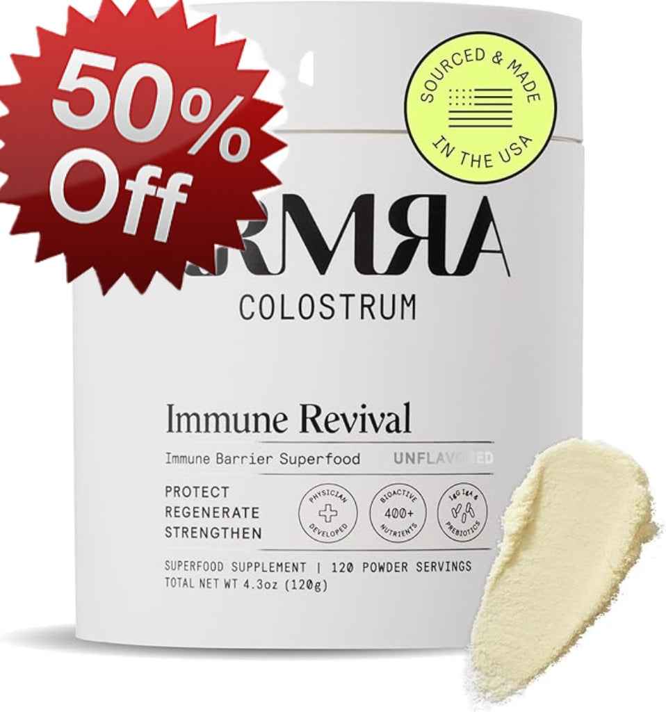 ARMRA Colostrum™ Powder | Unflavored | Gut Health & Bloating | Skin & Hair | Immunity | Keto, Gluten & Fat-Free | 120 Servings