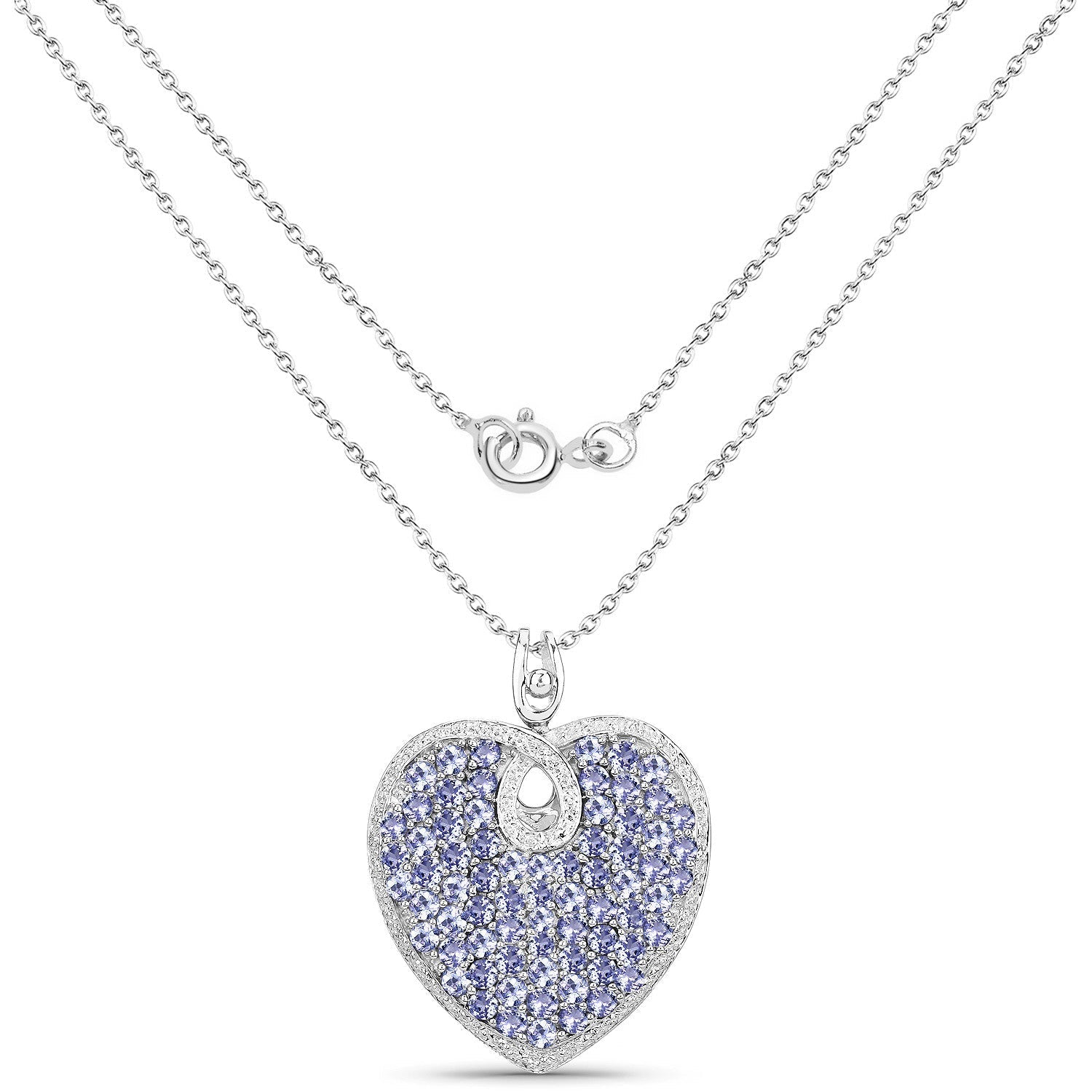 6.17 Carat Genuine Tanzanite .925 Sterling Silver Pendant
