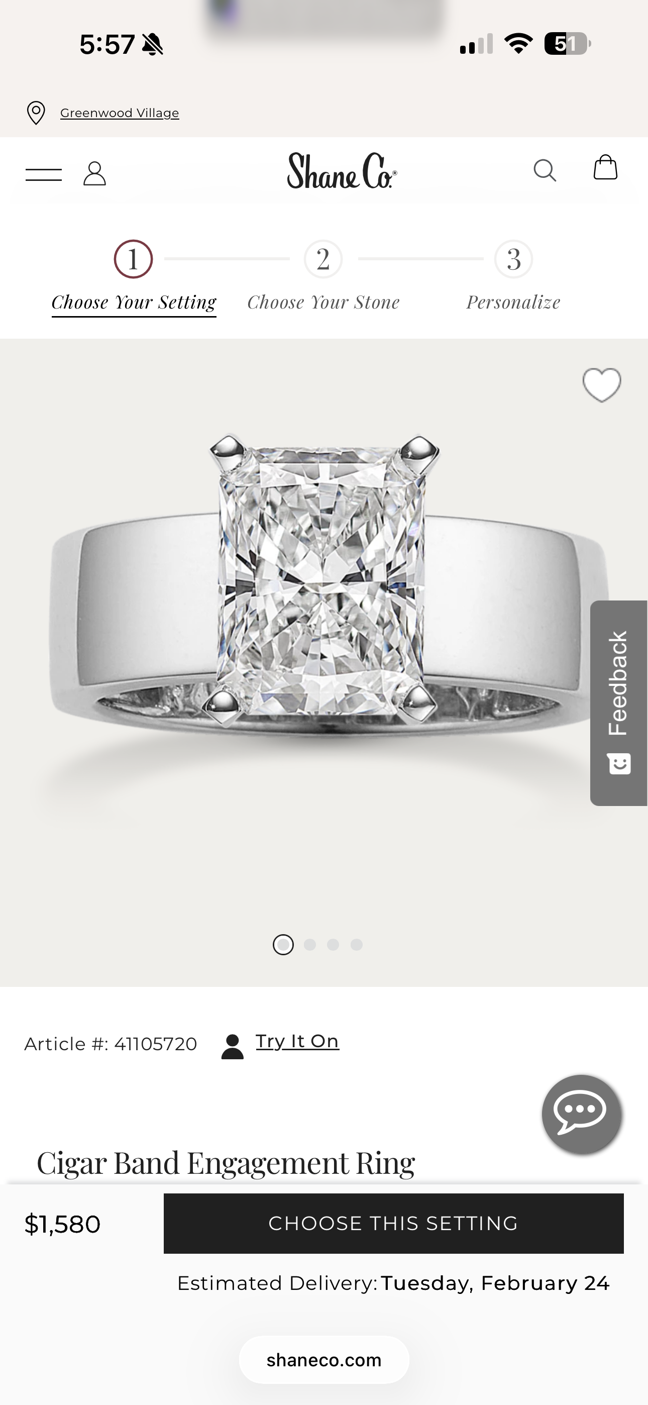 Custom order: 2.00 CT radiant cut Lab diamond ring in 925 silver - for Tanner