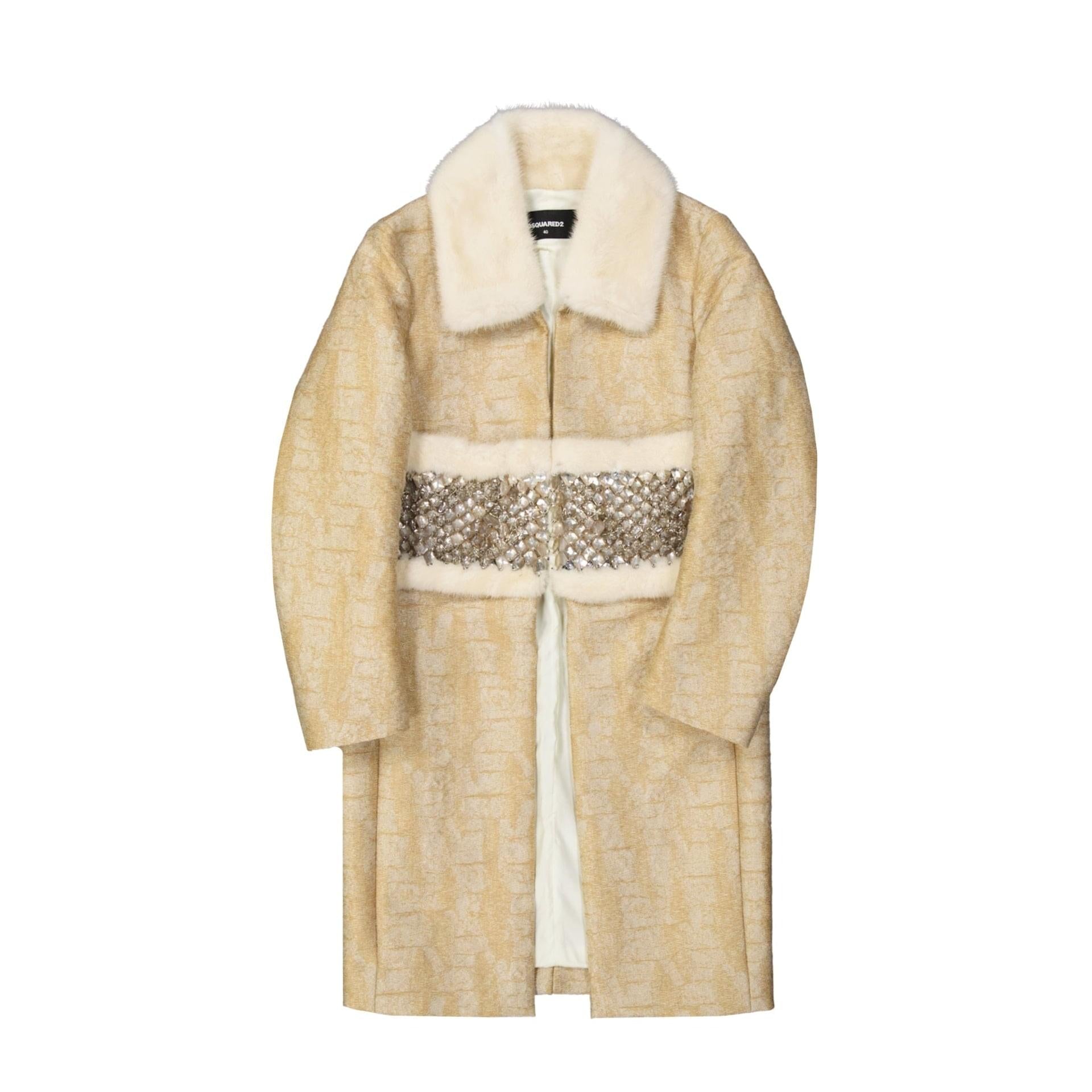 Dsquared2 Crystal Embellished Coat Women DestGlow