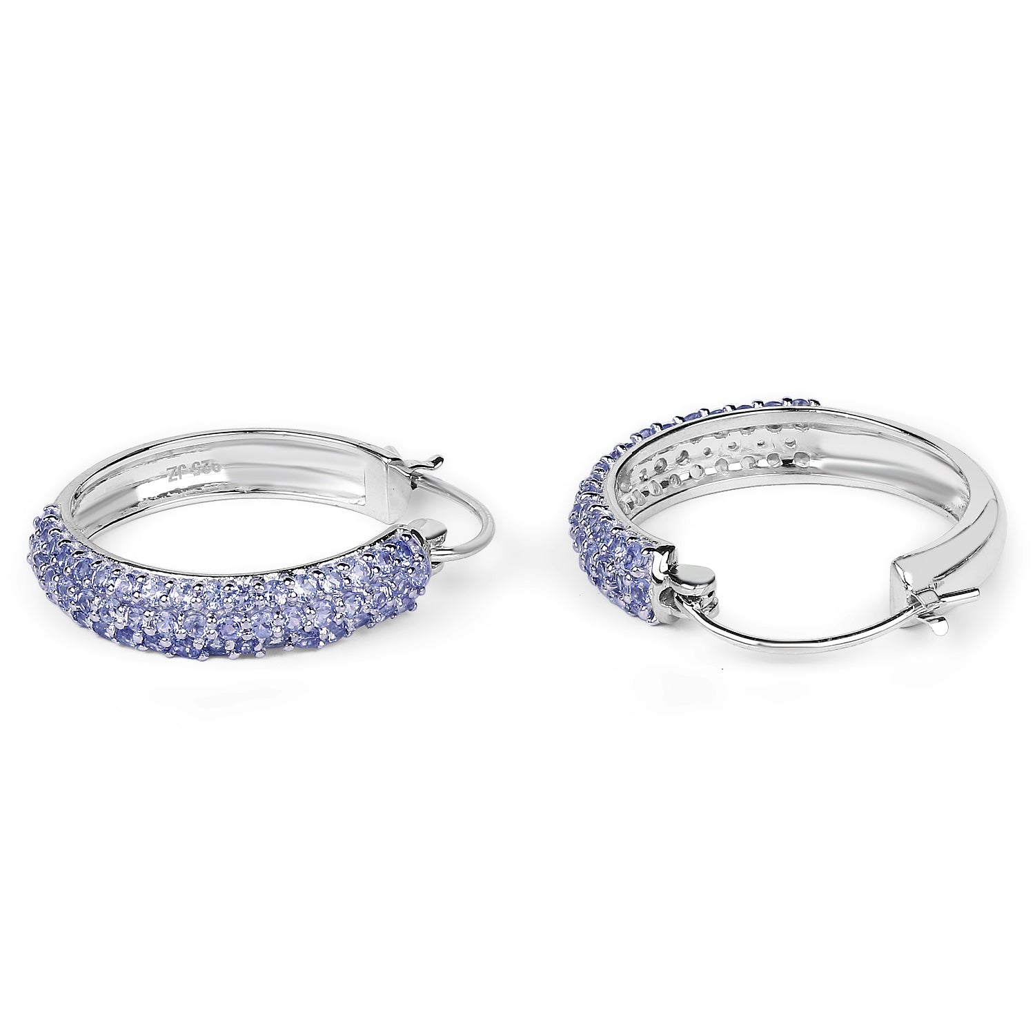 3.06 Carat Genuine Tanzanite .925 Sterling Silver Earrings DestGlow