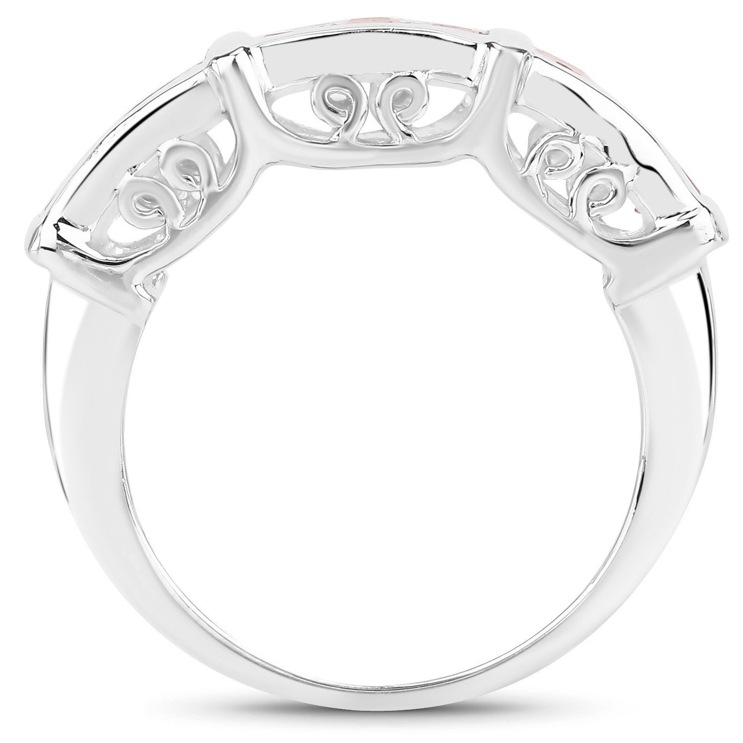 1.08 Carat Genuine Orange Sapphire .925 Sterling Silver Ring by Bids.com