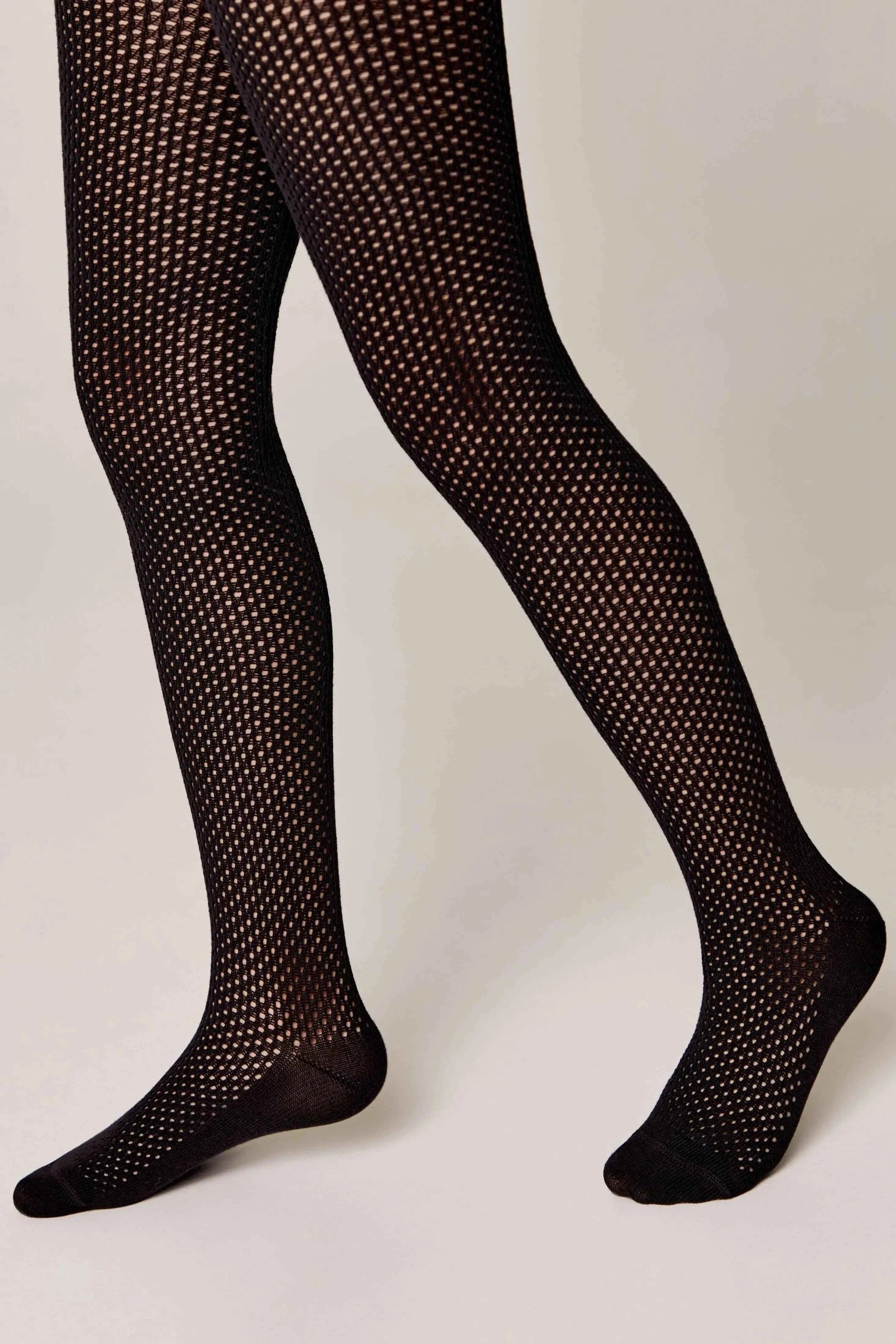 Conte-Kids Cotton Tights Miss 616 - Mesh Pattern