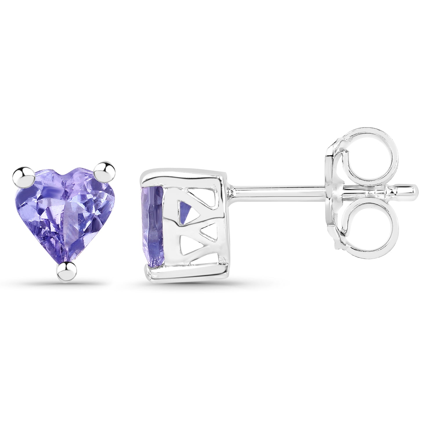 0.90 Carat Genuine Tanzanite .925 Sterling Silver Earrings DestGlow