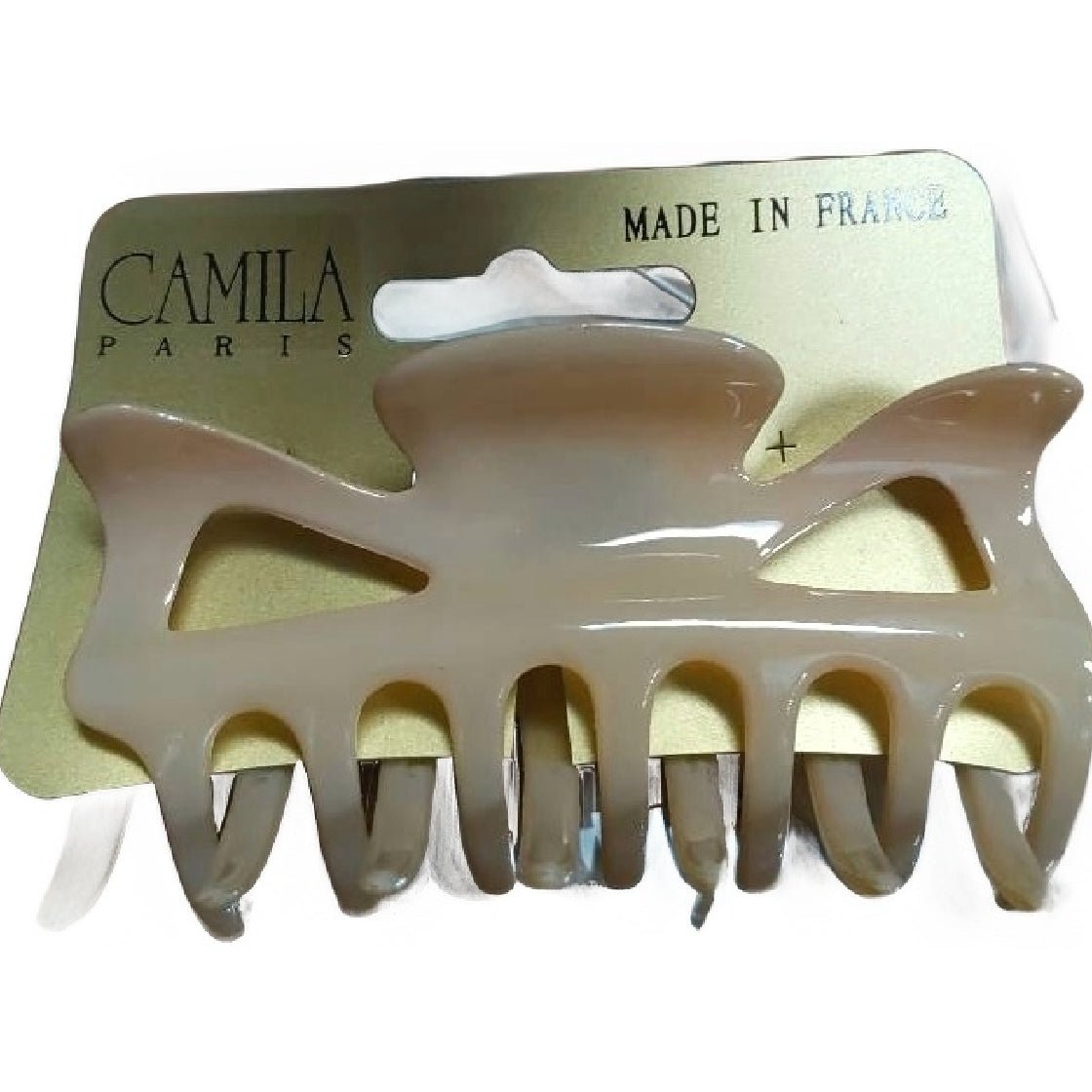 Camila Paris Taupe Beige Large Claw Clip, Handmade in France