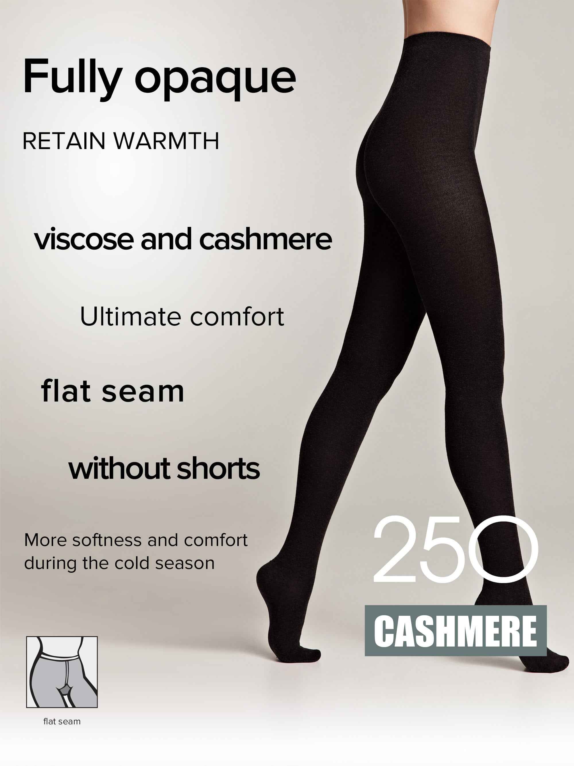 Tights Conte Cashmere 250 Den - Warm Opaque