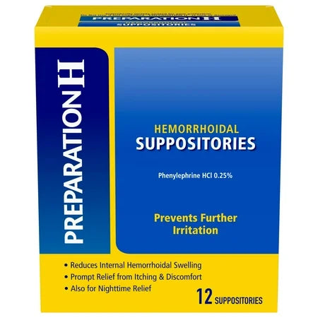 Preparation H Hemorrhoid Suppositories - 12 Count - DestGlow