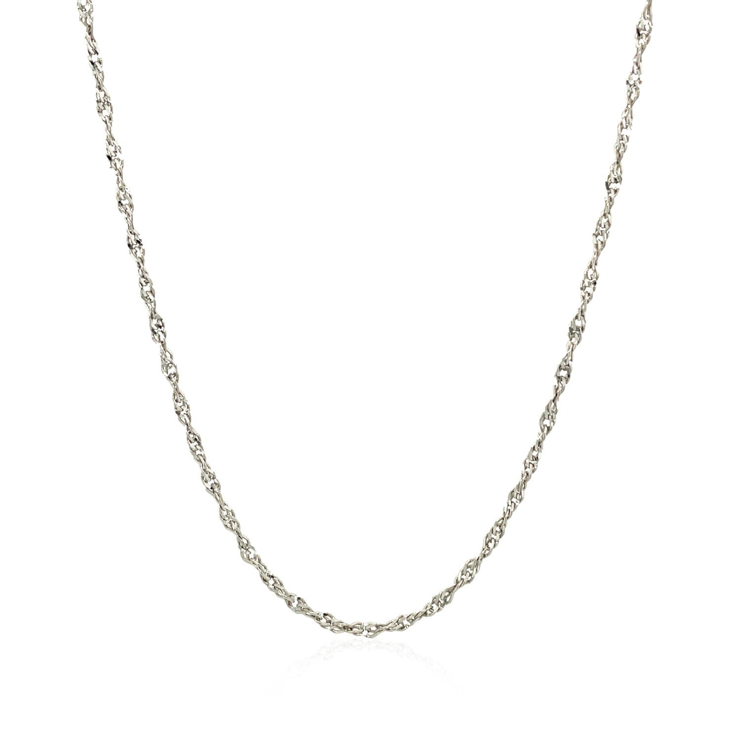 Sterling Silver 1.6mm Singapore Style Chain by Bids.com