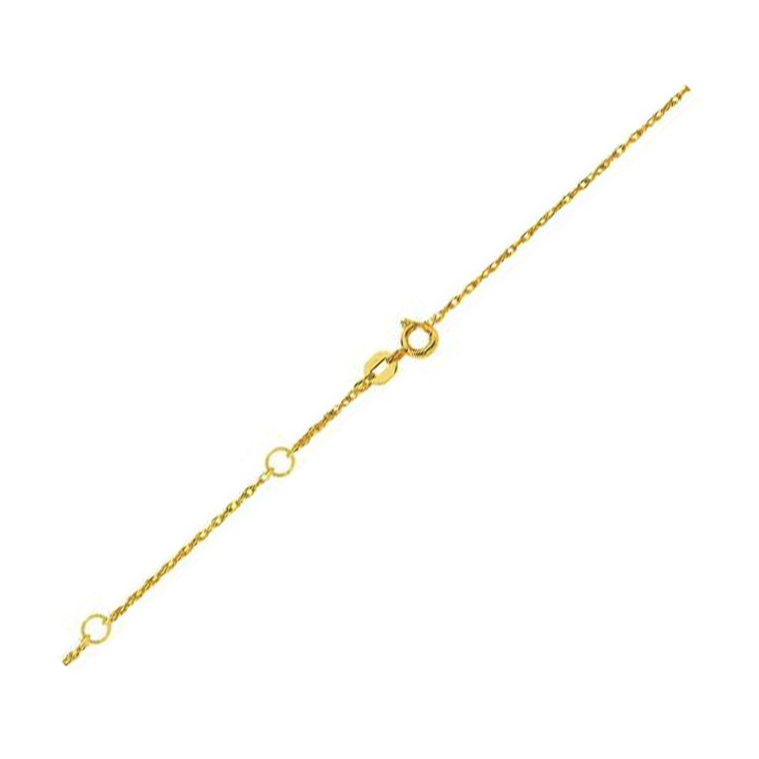 Double Extendable Rope Chain in 14k Yellow Gold (0.85 mm) DestGlow
