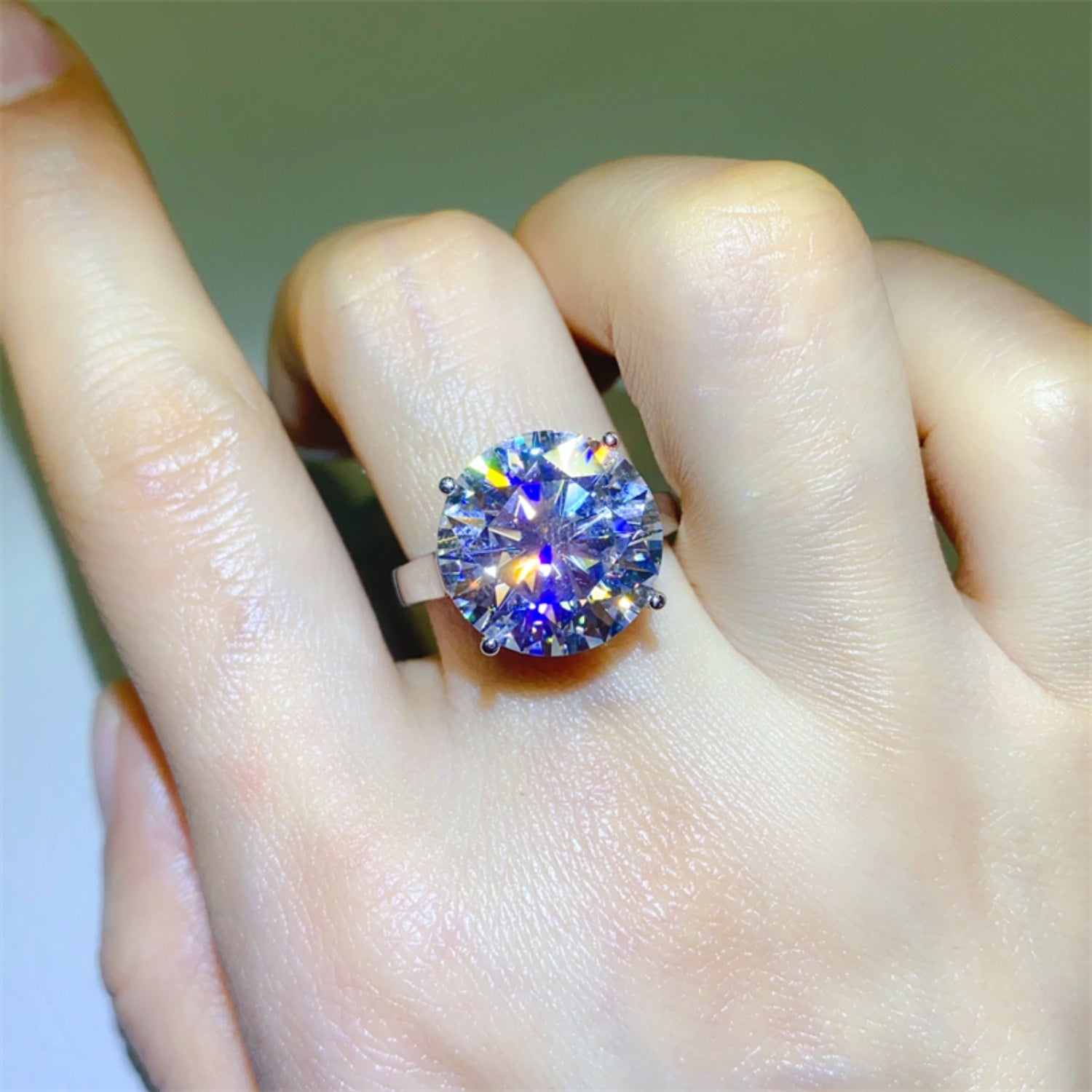 10 Carat Brilliant Round Cut Sparkala™ Pure Sterling Silver Ring by Sparkala
