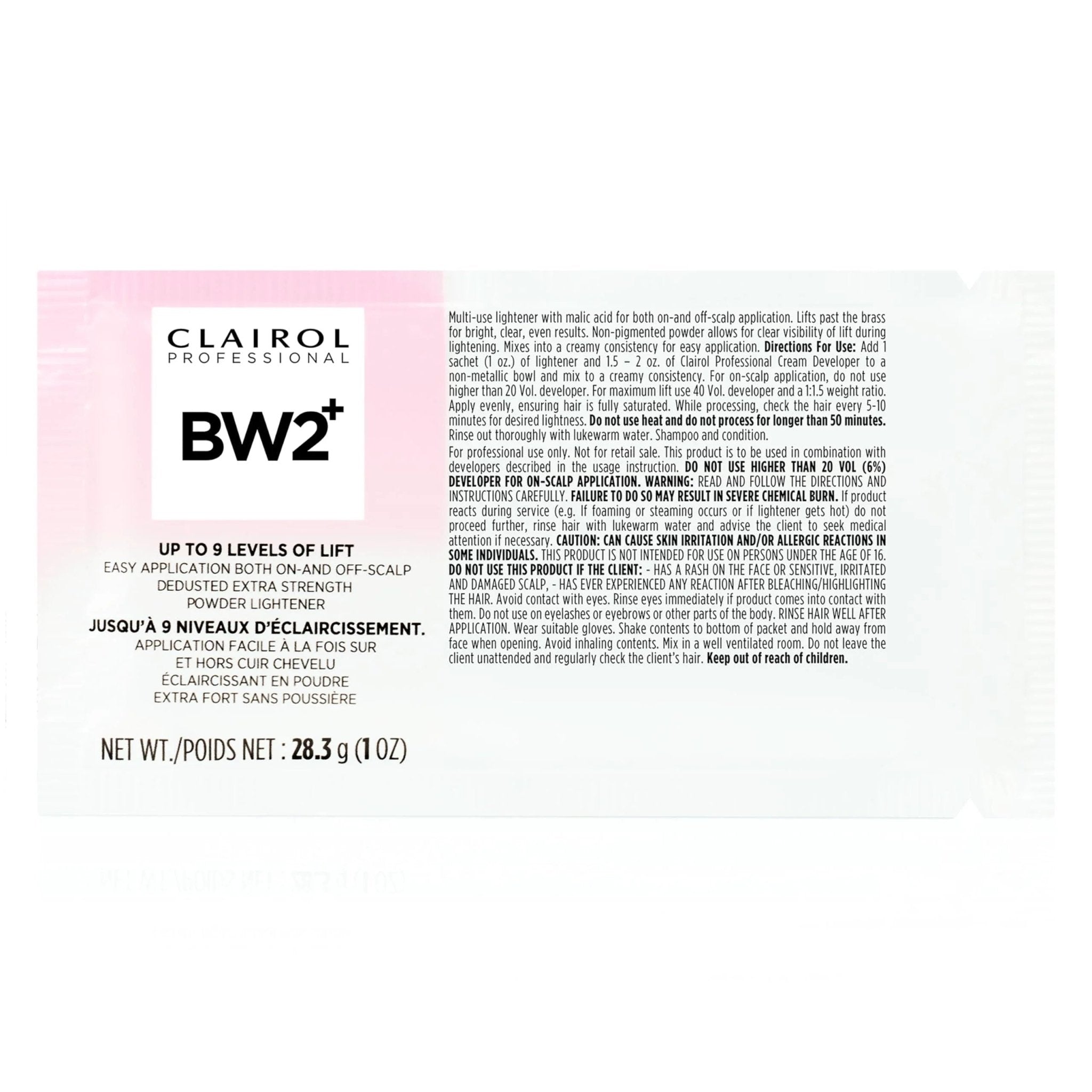 Clairol Professional BW2+ Dedusted Extra Strength Powder Lightener for Hair Highlights