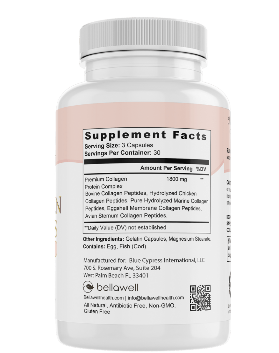 Collagen Peptides Types I, II, III, V, X by Bellawell by Bellawell Health