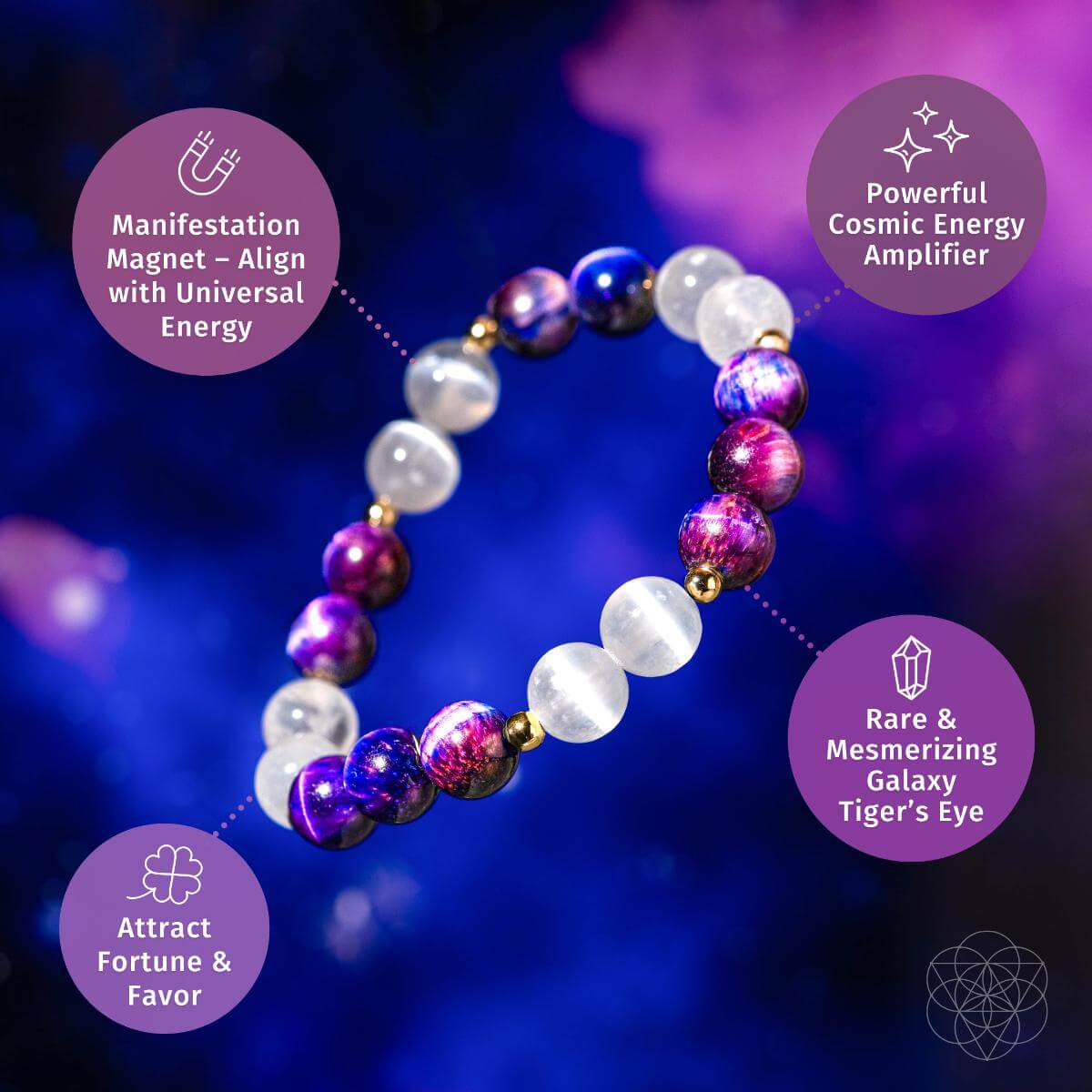 Cosmic Energy Amplifier - Galaxy Tiger’S Eye Bracelet - DestGlow