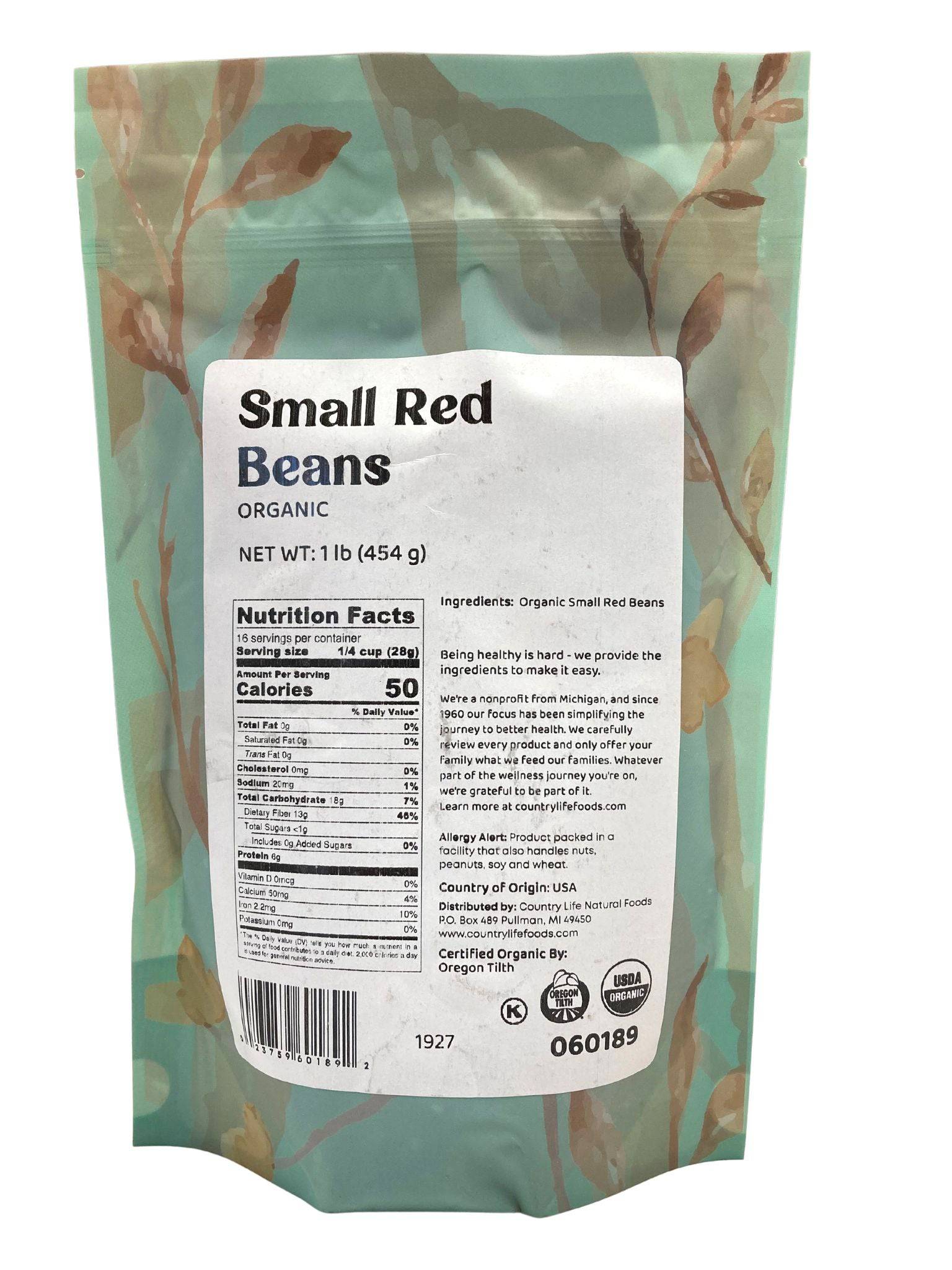 Red Beans, Organic, Small by Country Life Natural Foods