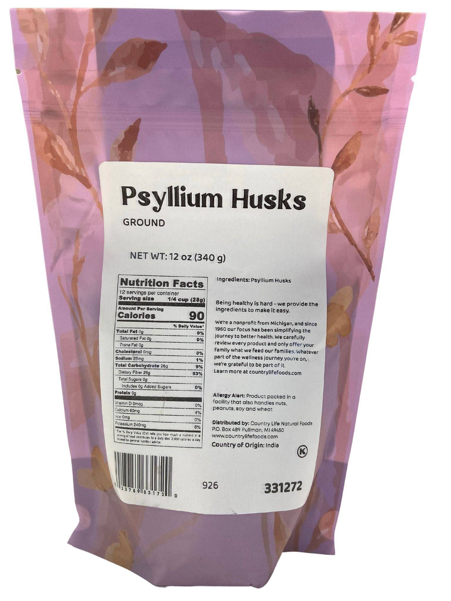 Psyllium Husks, Ground by Country Life Natural Foods