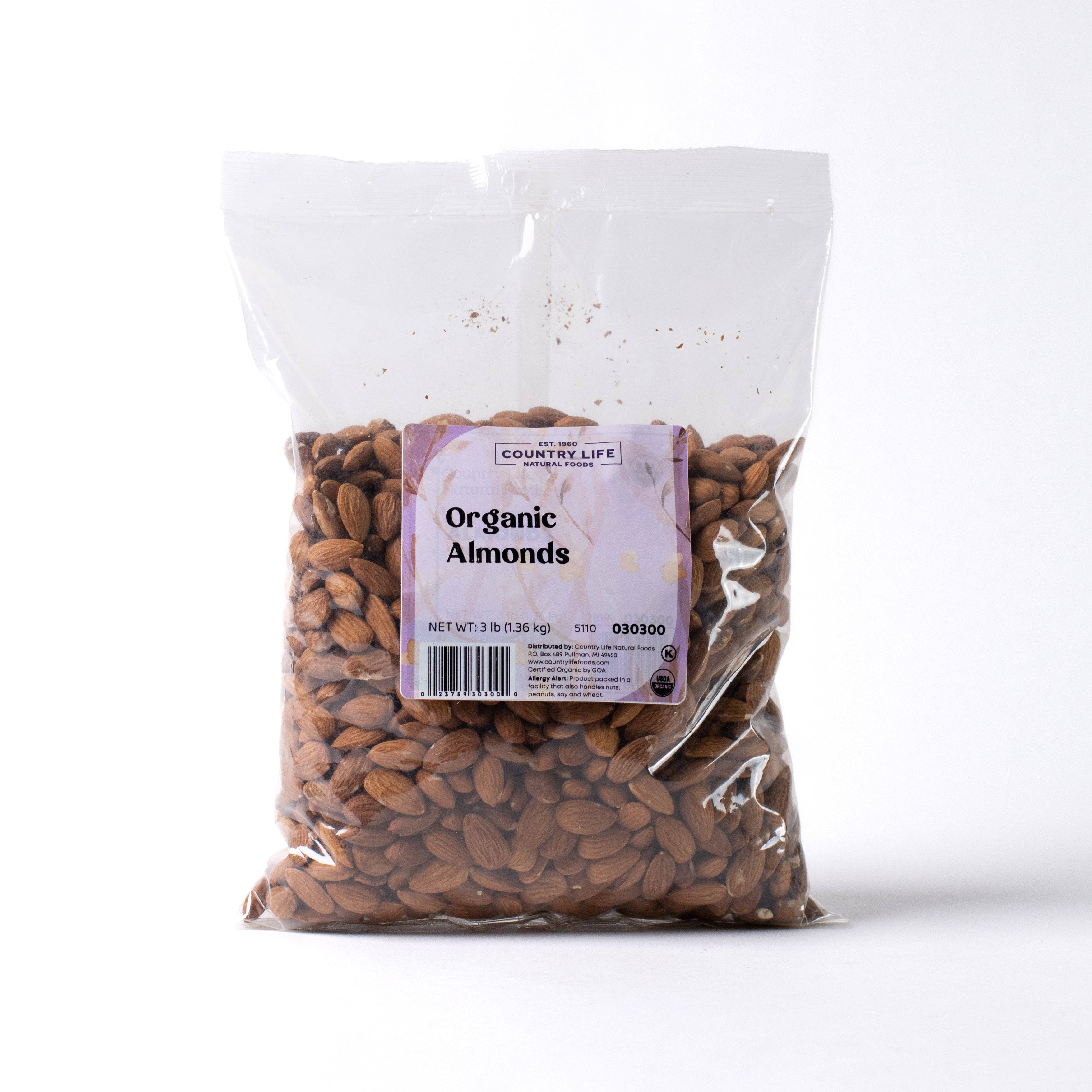 Almonds, Whole, Organic (Raw) by Country Life Natural Foods