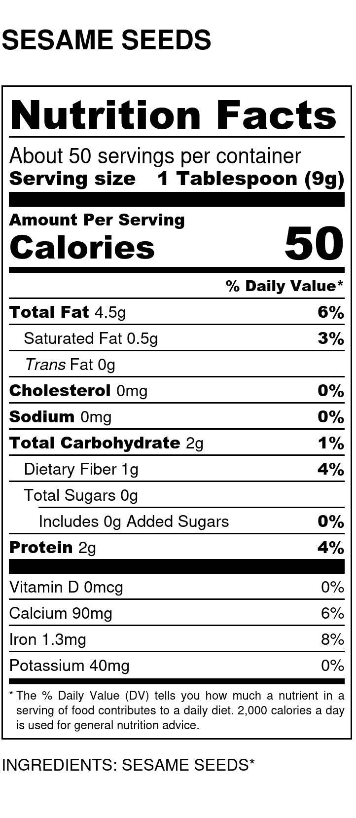 Sesame Seeds, Natural, Organic by Country Life Natural Foods