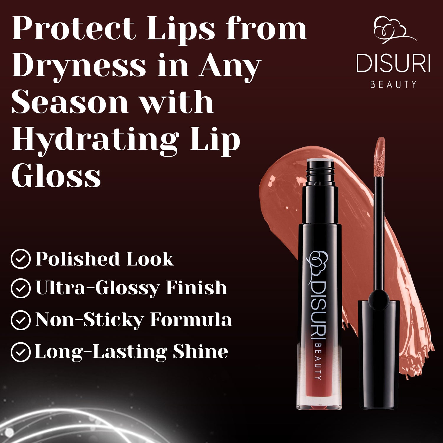 DISURI Beauty Glossy Blast Lip Gloss - Hot Cocoa (M11)