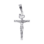 Jesus Crucifix Cross Pendant Solid 925 Sterling Silver