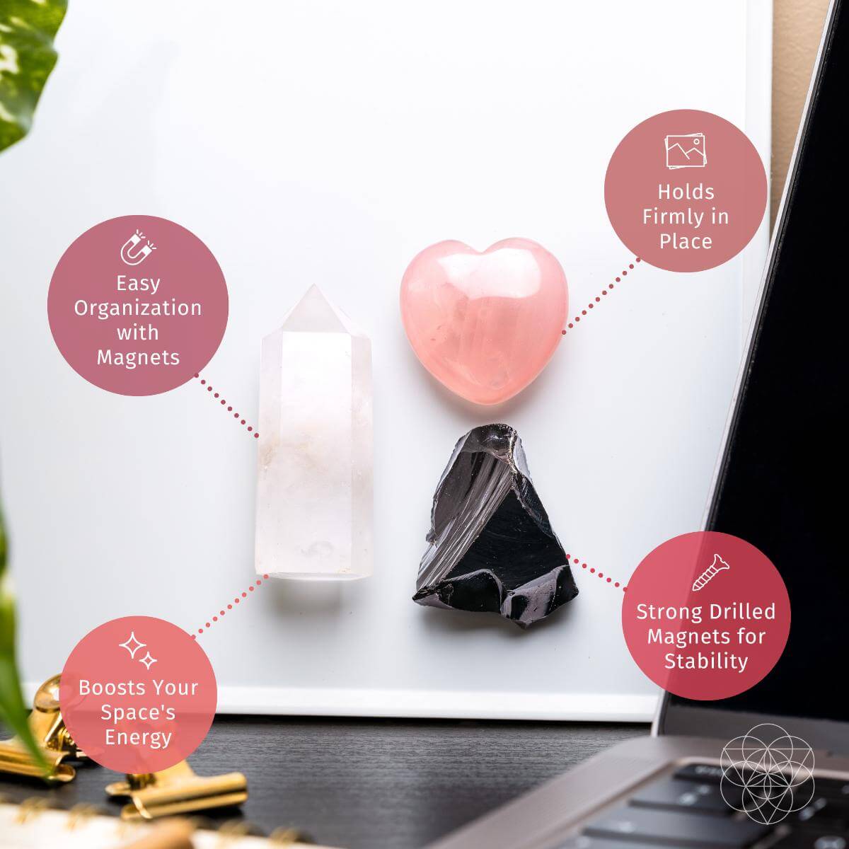 Crystal Guardian Magnets - Trio Of Peace & Protection - DestGlow