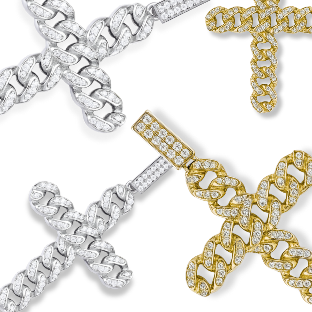 Cuban Link Cross Pendant – Beauty & Wellness Silver