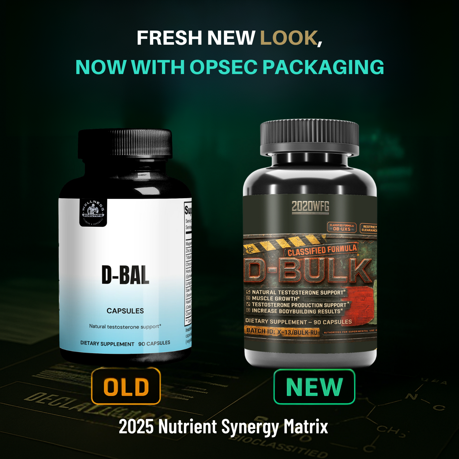 D-BULK: Anabolic Nutrient Partitioning Complex | 60 Servings – Magnesium, Horny Goat Weed & Natural Actives for Muscle Performance by 2020WFG
