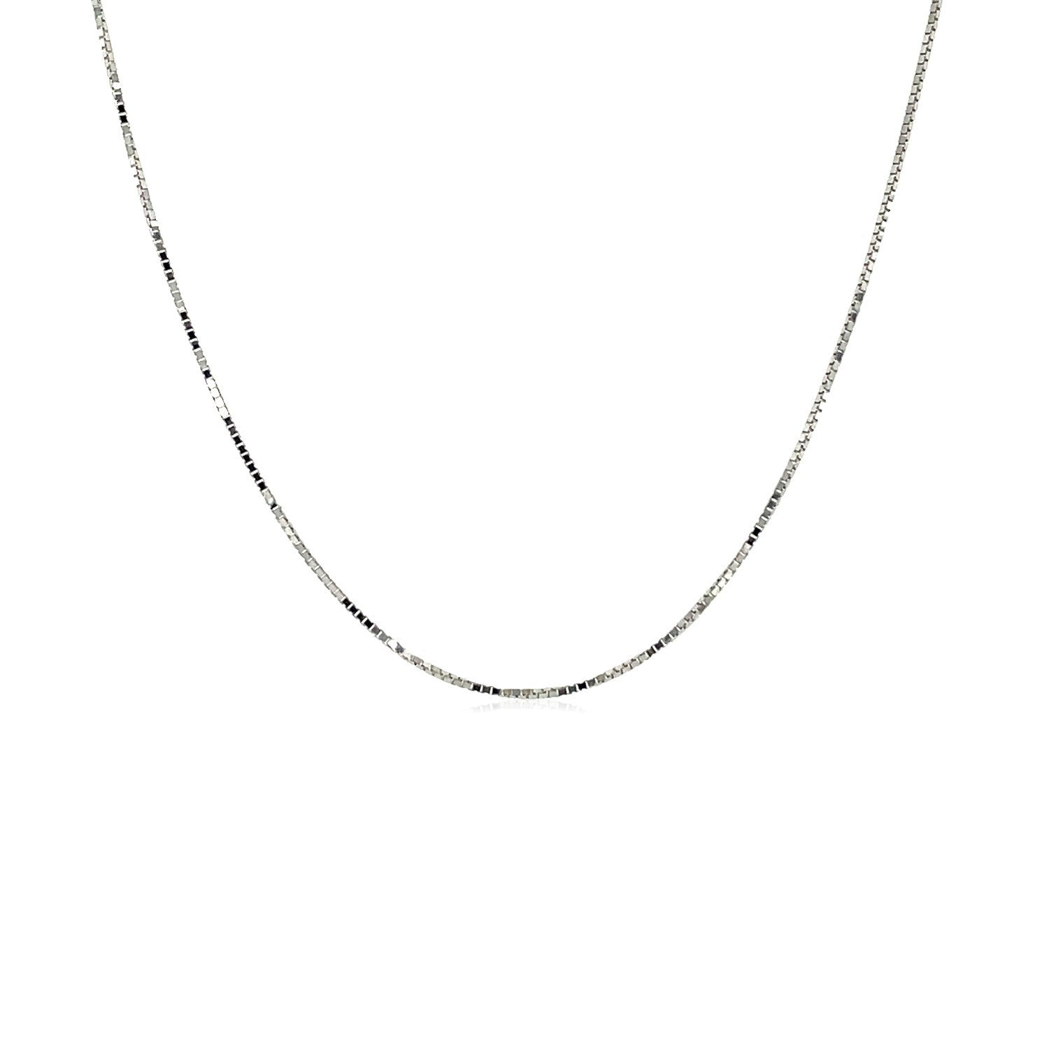 18k White Gold Box Chain 0.6mm by Bids.com