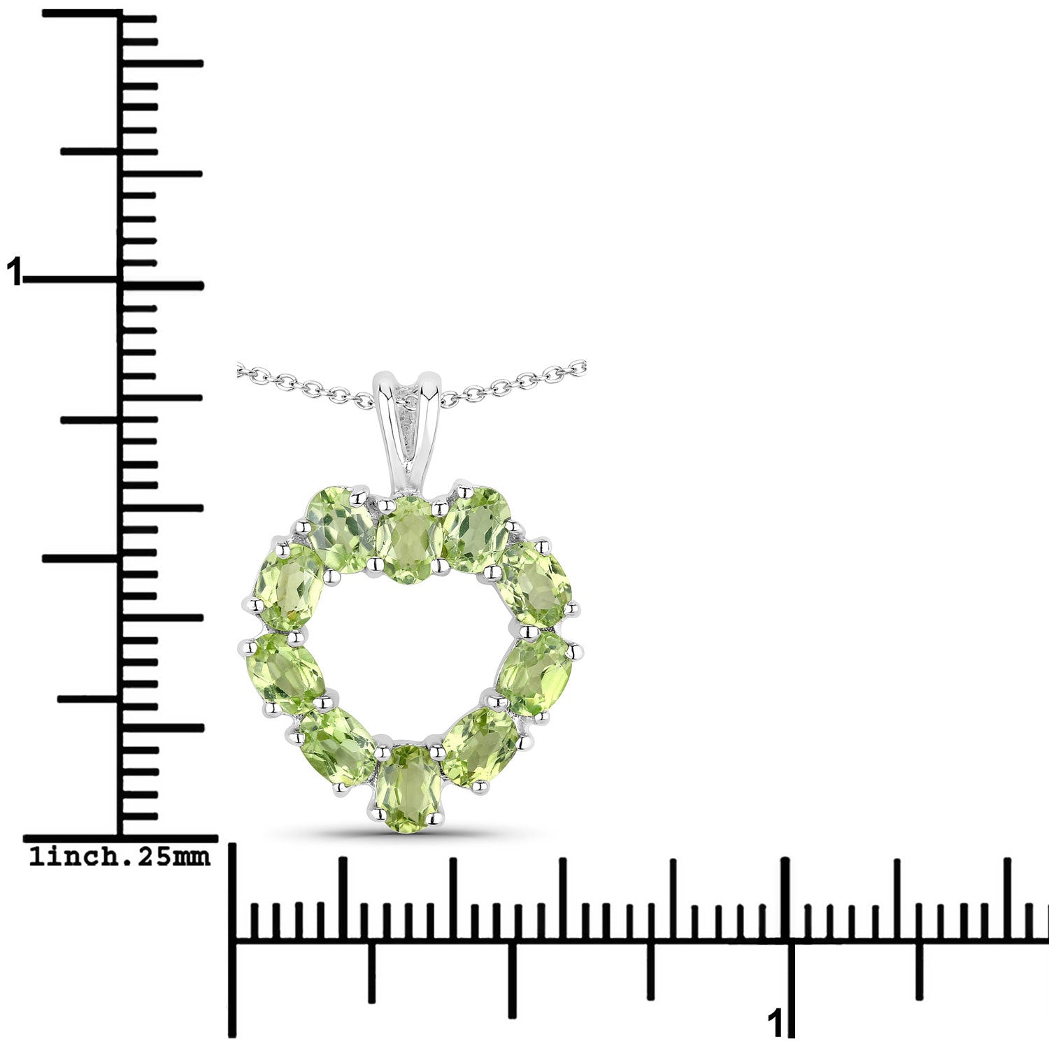 1.70 Carat Genuine Peridot .925 Sterling Silver Pendant by Bids.com
