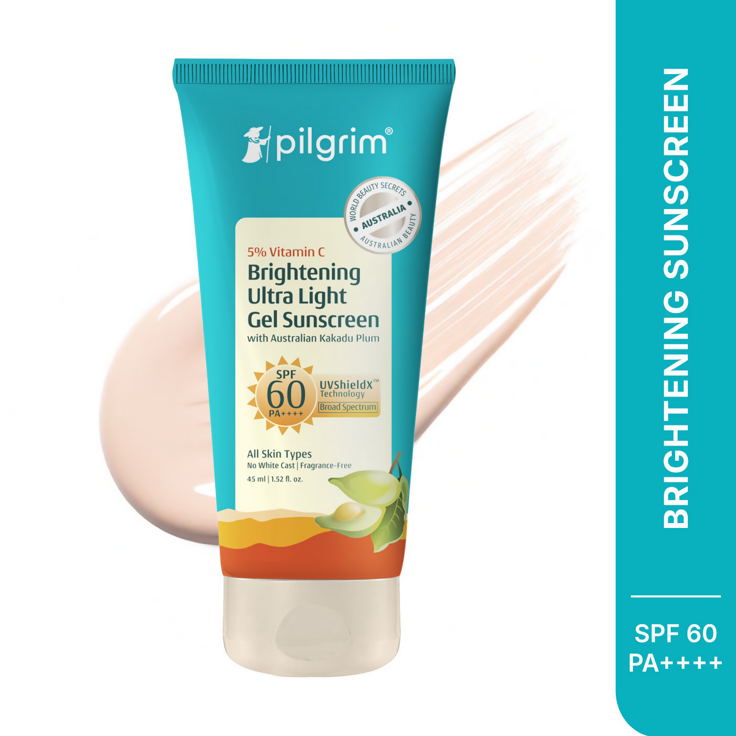 Pilgrim 5% Vitamin C Brightening Ultra Light Gel Sunscreen SPF 60 PA++++