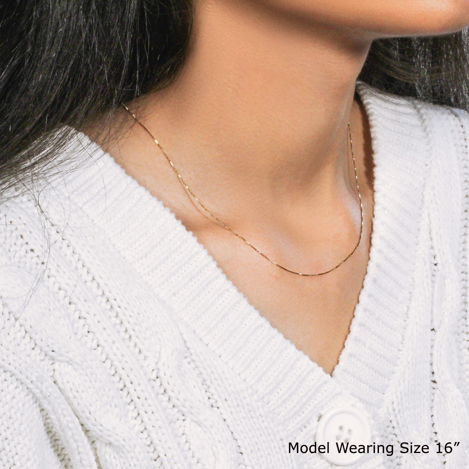 10k Yellow Gold Classic Box Chain (0.45 mm) DestGlow