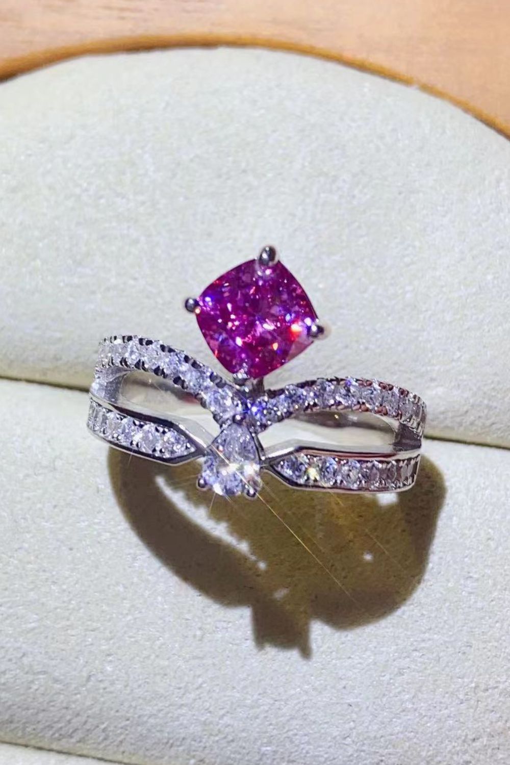 At Your Best 1 Carat Pink Pink Sparkala™ Ring (Platinum Over Pure Sterling Silver) by Sparkala
