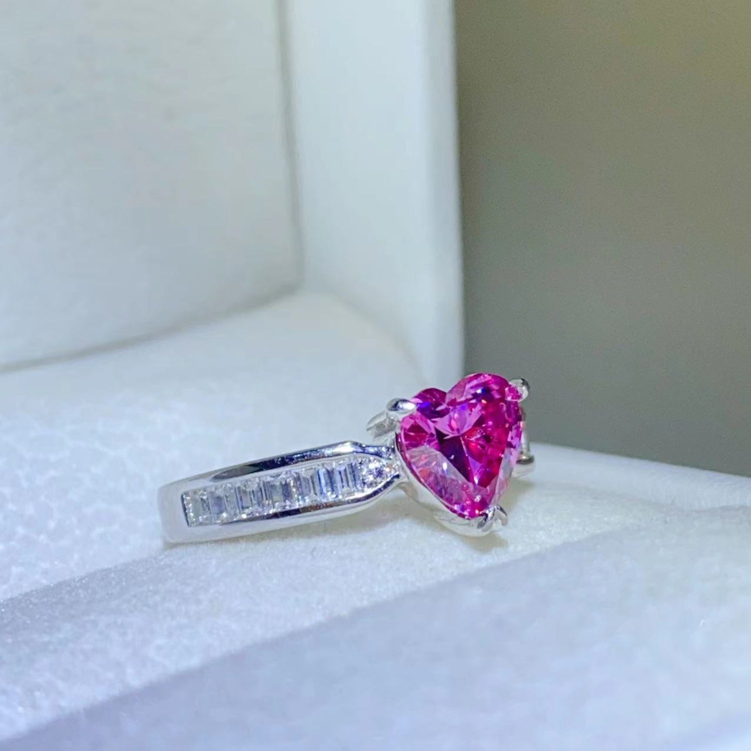 1 Carat Pink Sparkala™ Pure Sterling Silver Ring by Sparkala